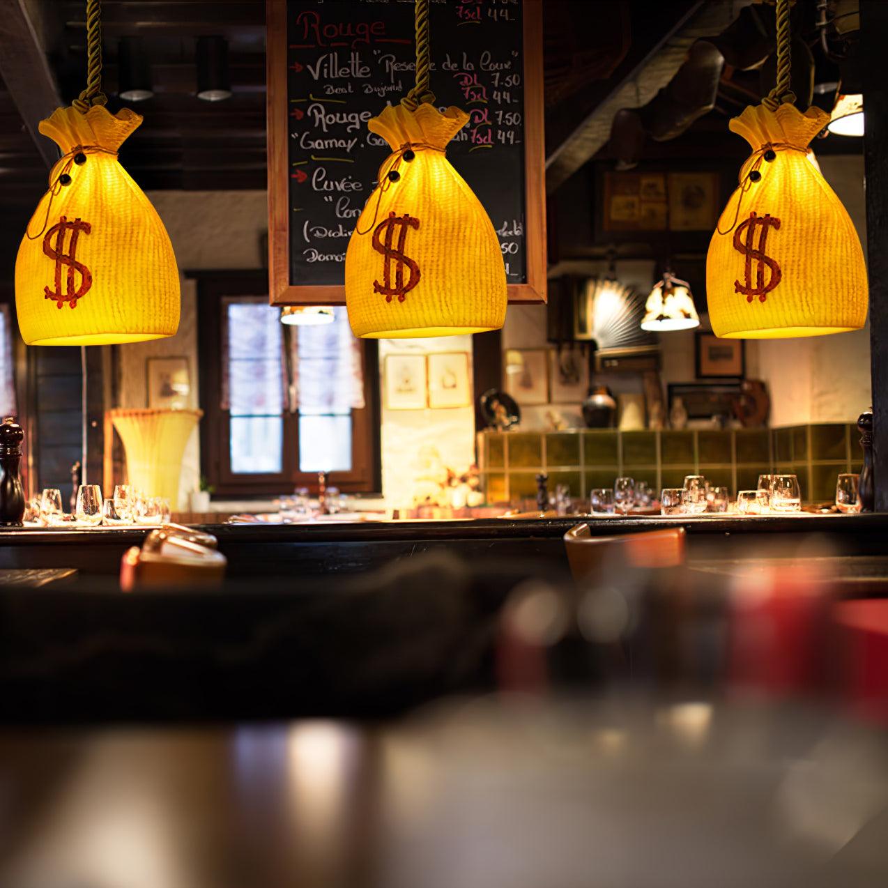 Prosperity Pouch Resin Pendant Lamp - Lumpaz