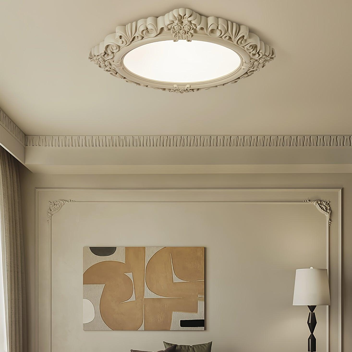 Sculpted Resin Ceiling Lamp - Lumpaz