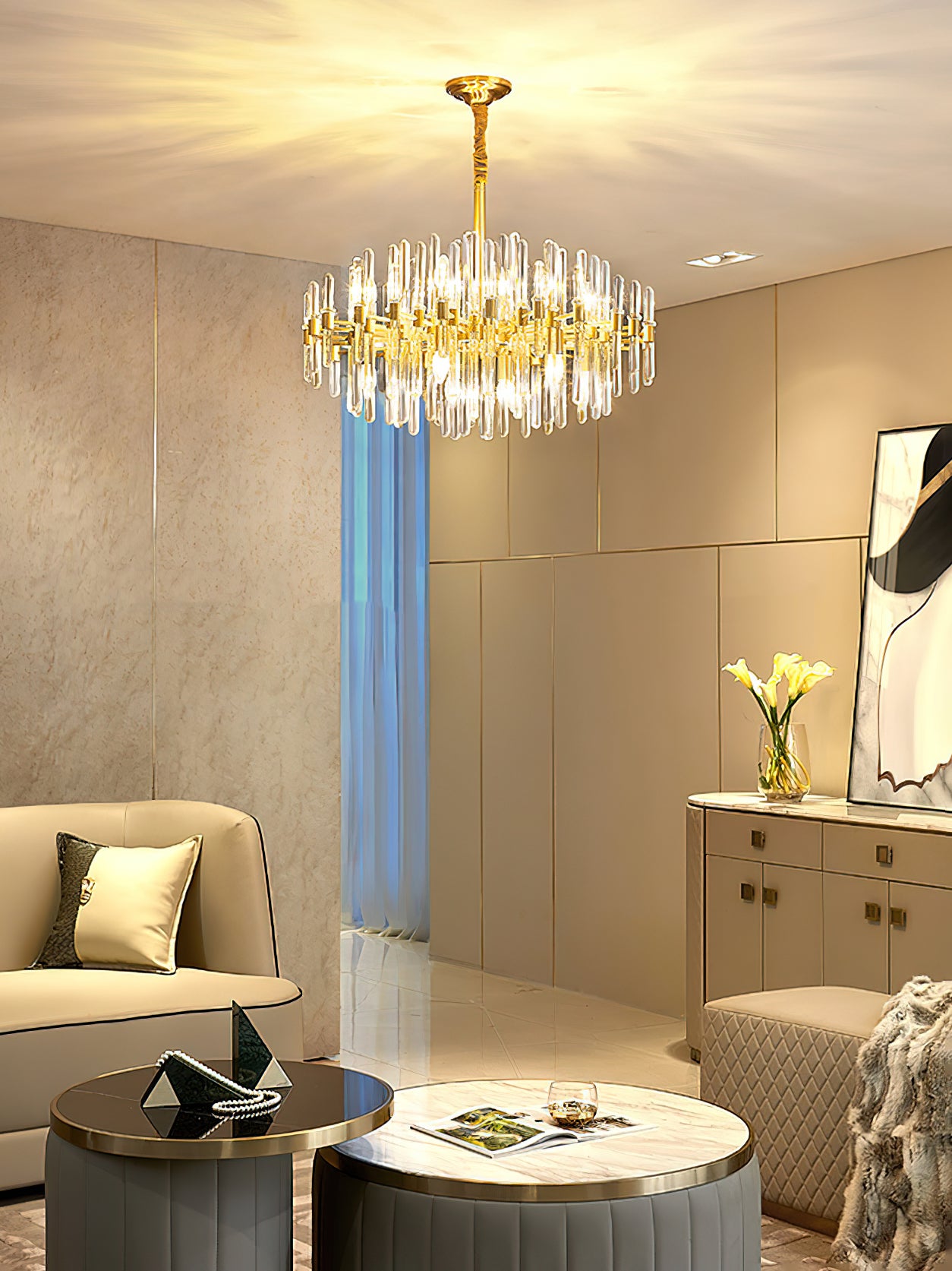 Vintage Antique Brass Chandelier - Lumpaz