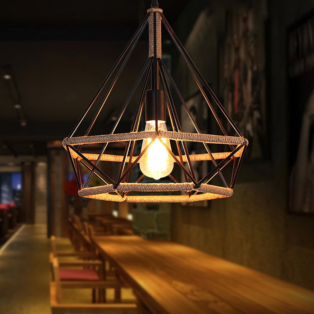Retro Hemp Rope Interesting Pendant Light - Lumpaz