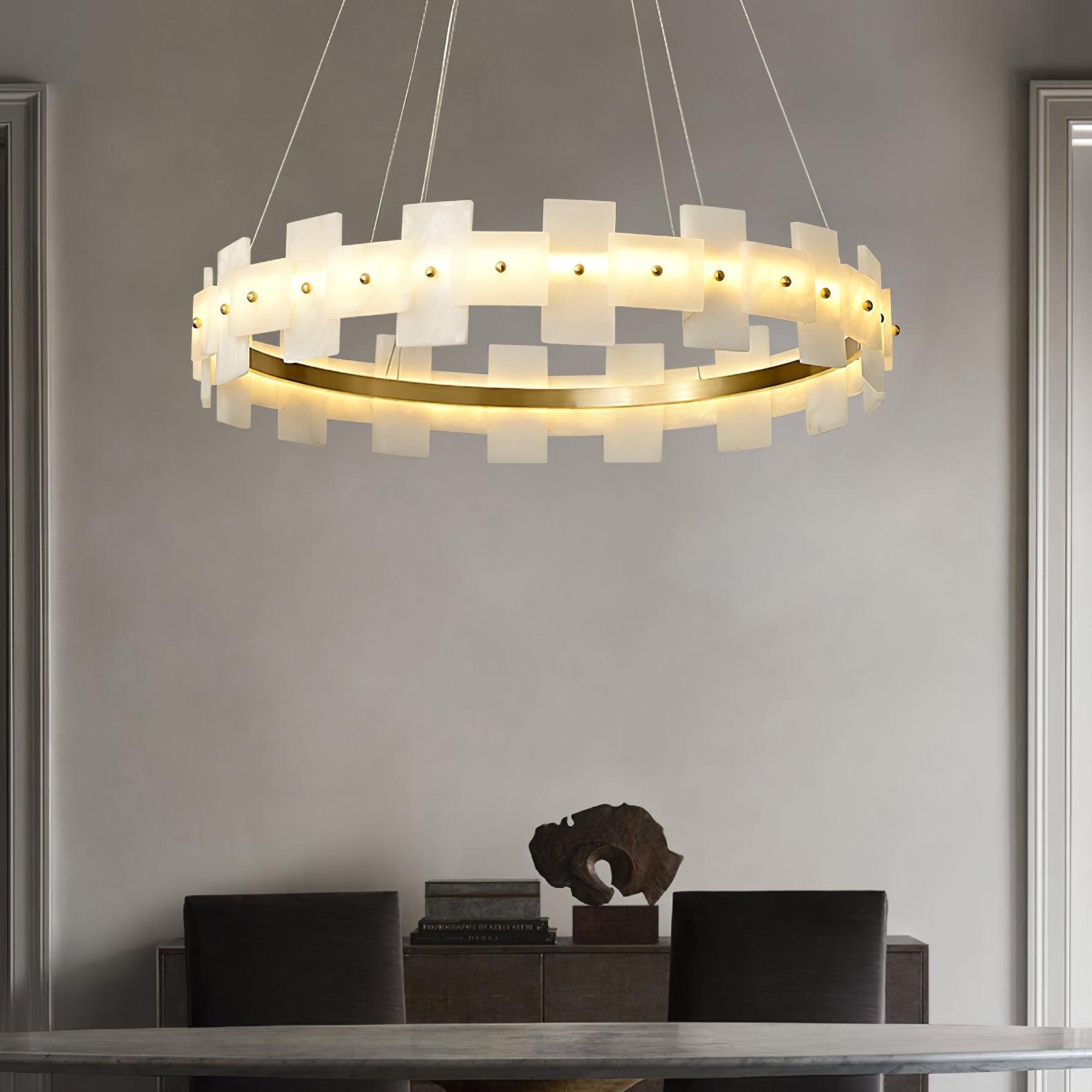 Alabaster Halo Chandelier - Lumpaz