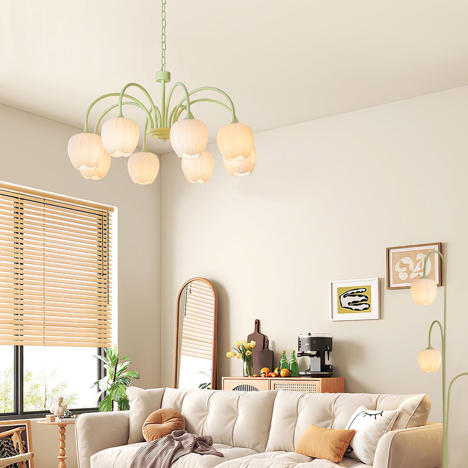 Tulip Matcha Chandelier - Lumpaz