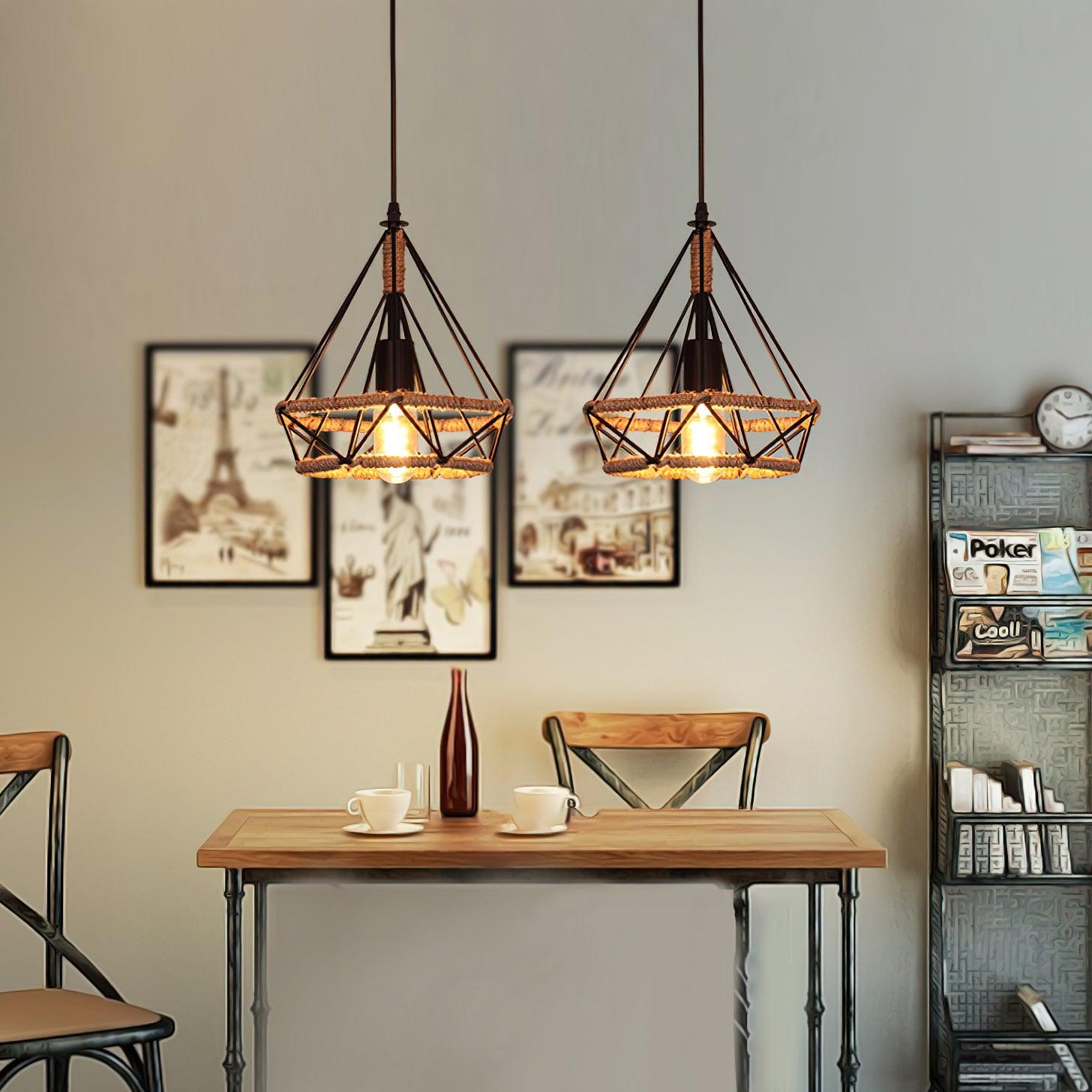 Retro Hemp Rope Interesting Pendant Light - Lumpaz