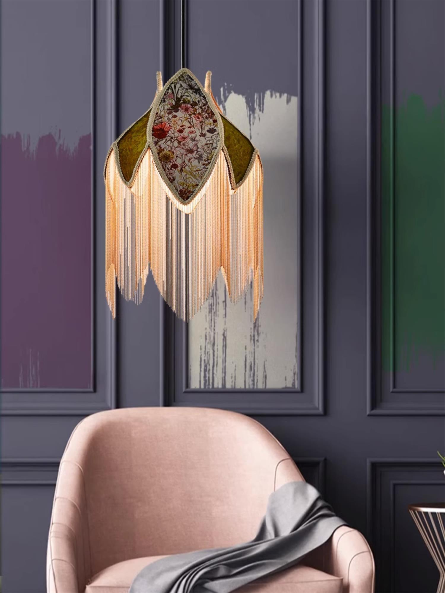 Bette Fringed Pendant Lamp - Lumpaz