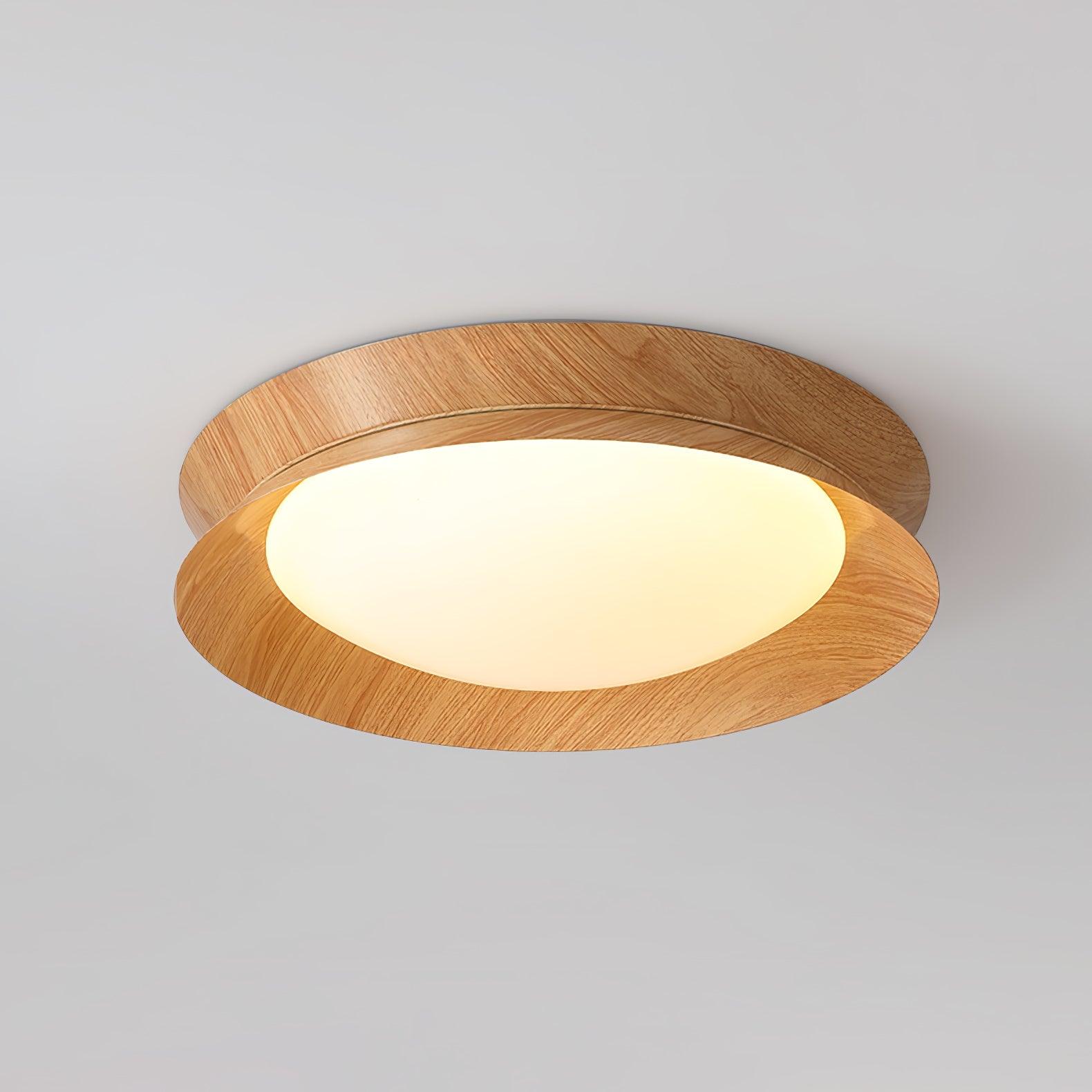 Wood Grain Round Ceiling Light - Lumpaz
