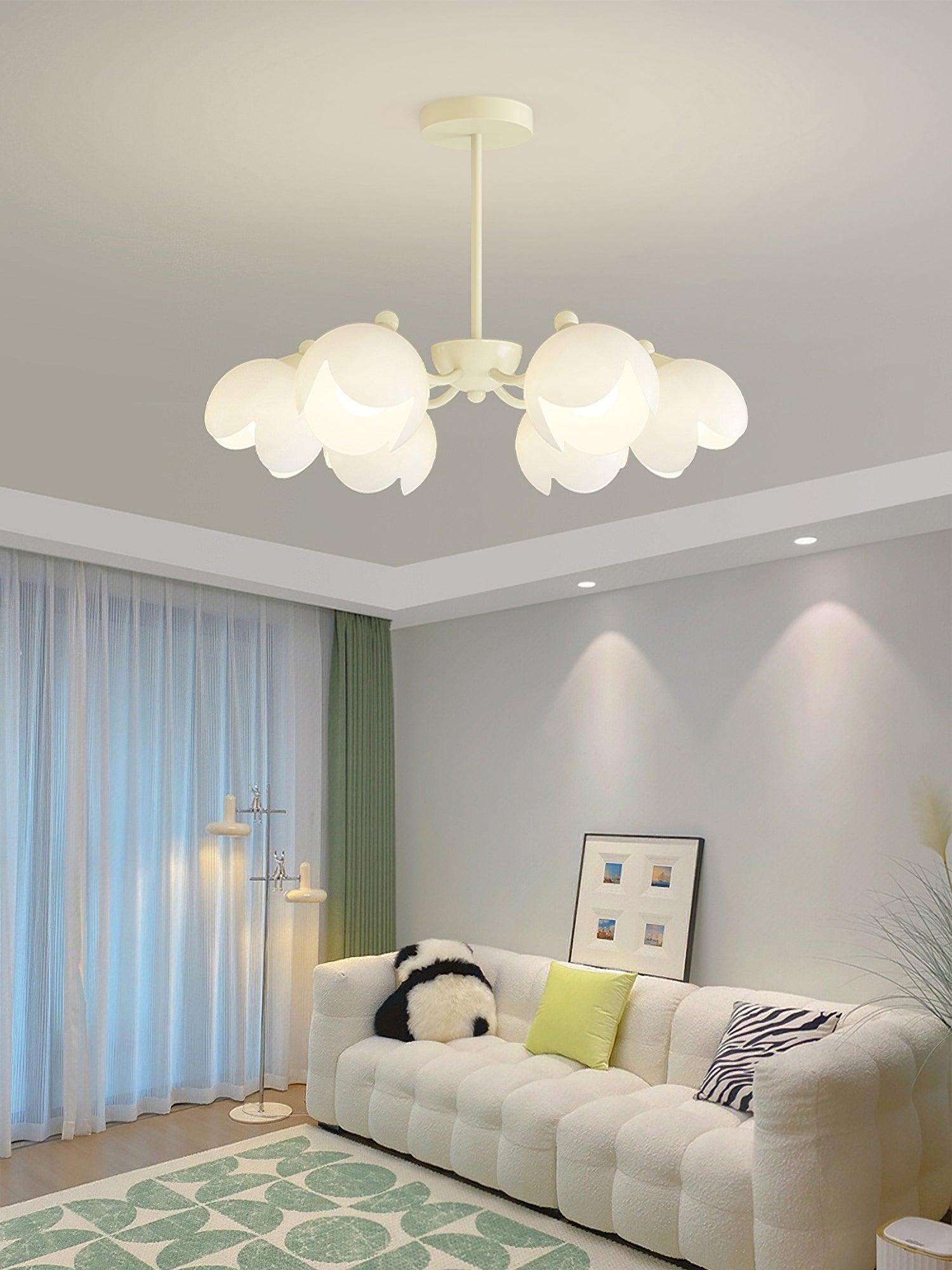 Murano Cream Chandelier - Lumpaz