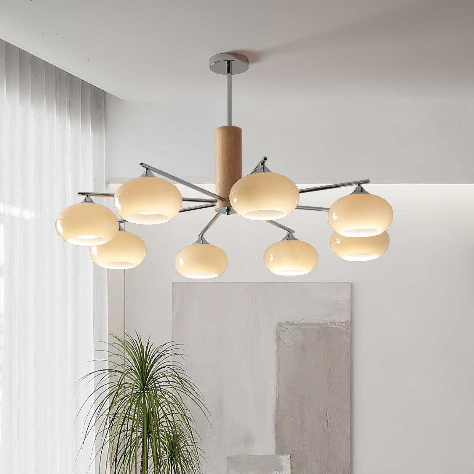 Elliptical Persimmon Chandelier - Lumpaz