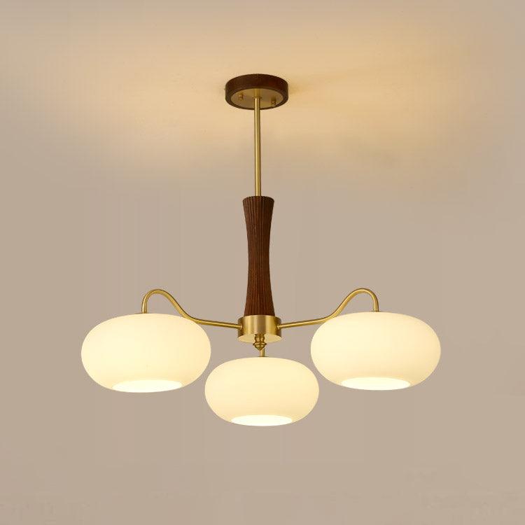 Brass Wooden Persimmon Ceiling Lamp - Lumpaz