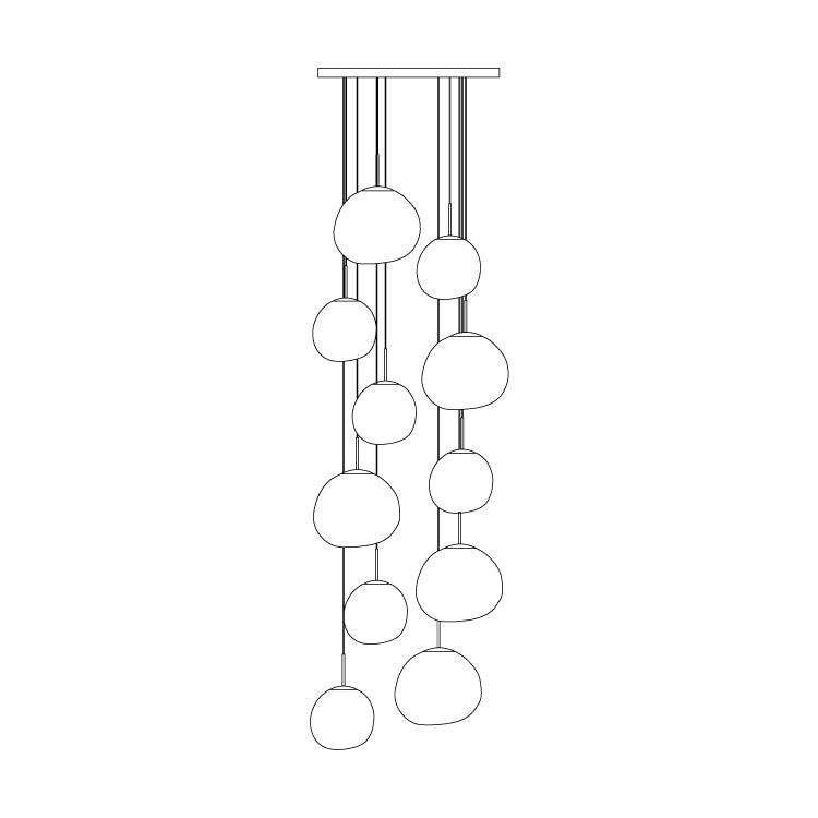 Multi Lava Round Pendant Lamp - Lumpaz
