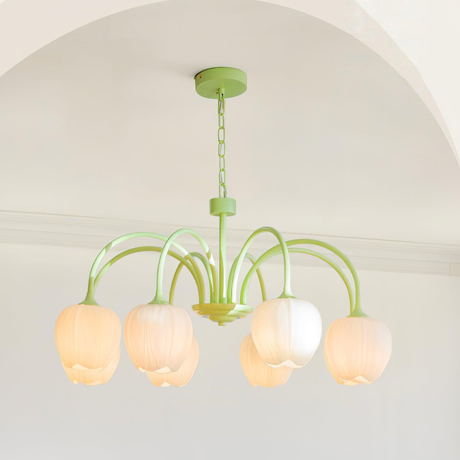 Tulip Matcha Chandelier - Lumpaz