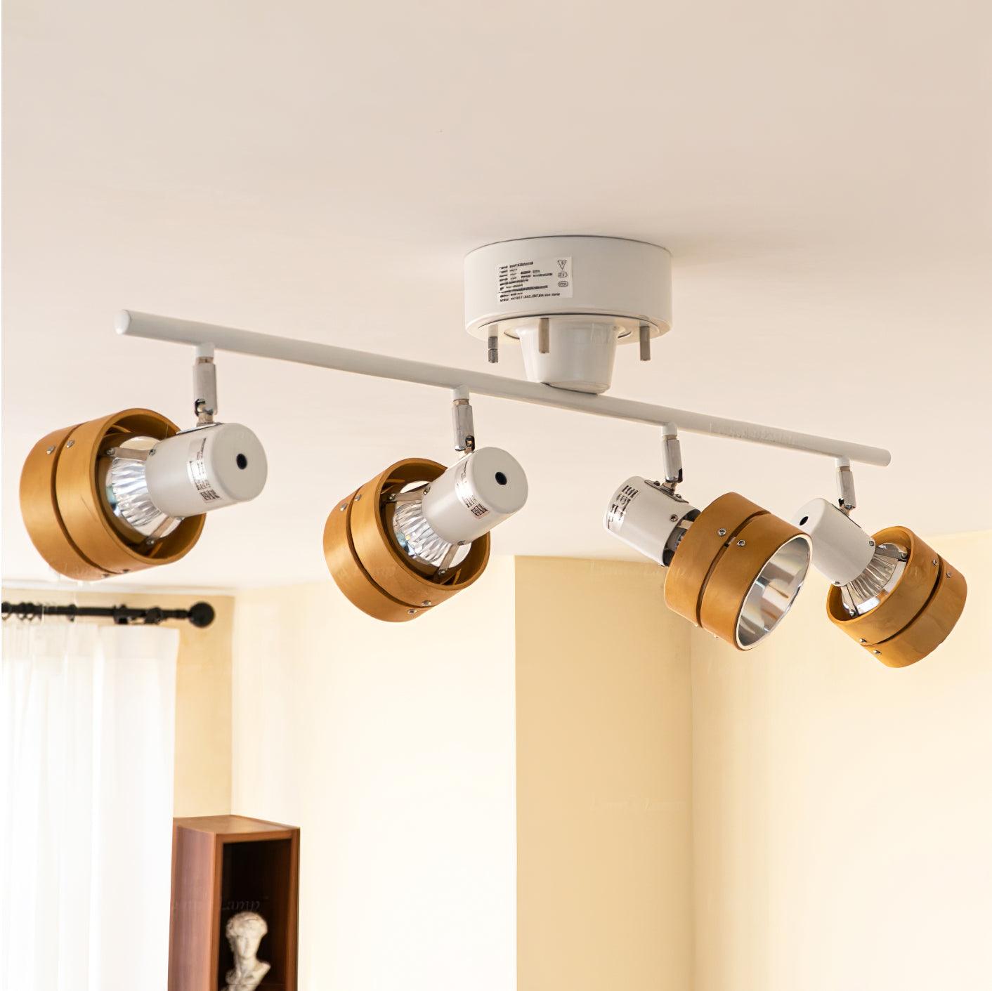 Wooden Adjustable Spot Ceiling Lamp - Lumpaz