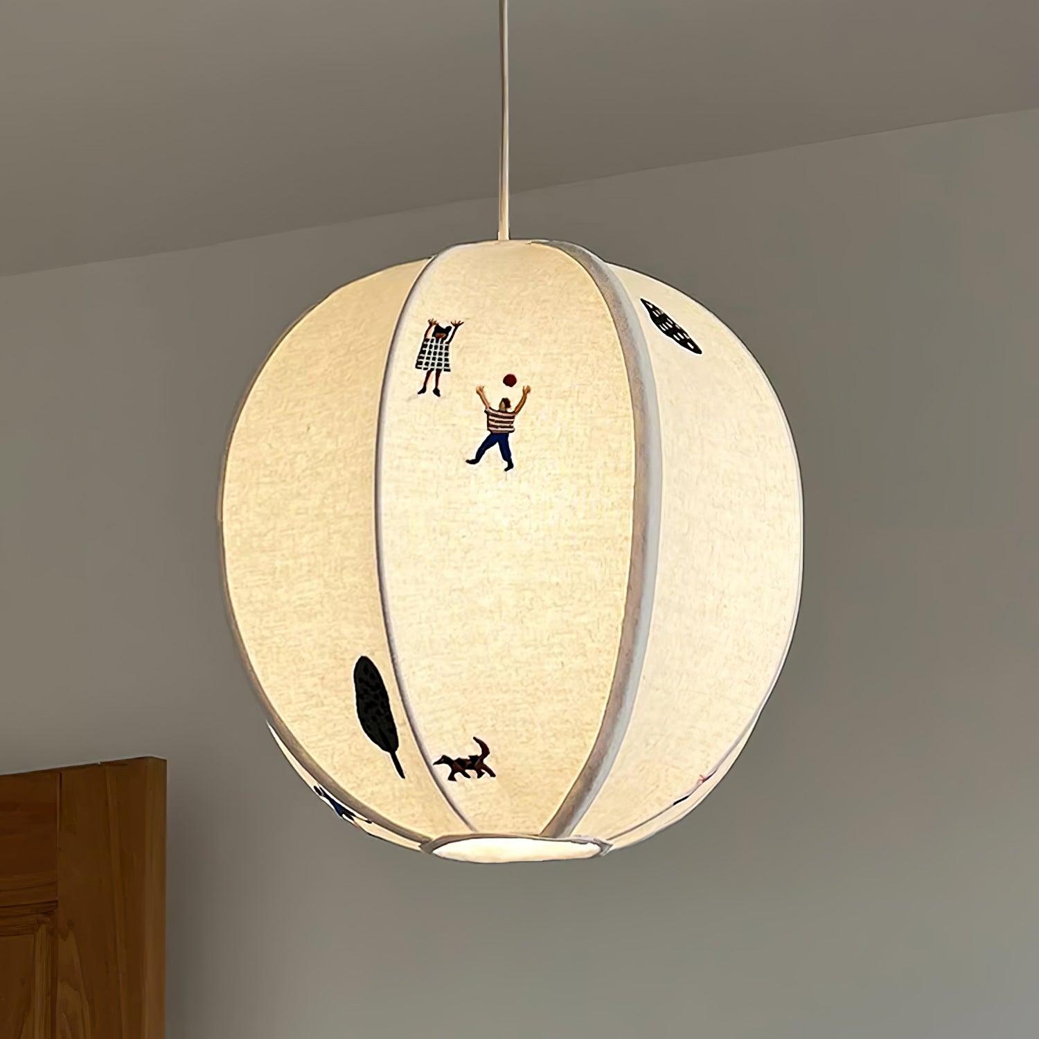 Park Embroidered Textile Pendant Lamp - Lumpaz