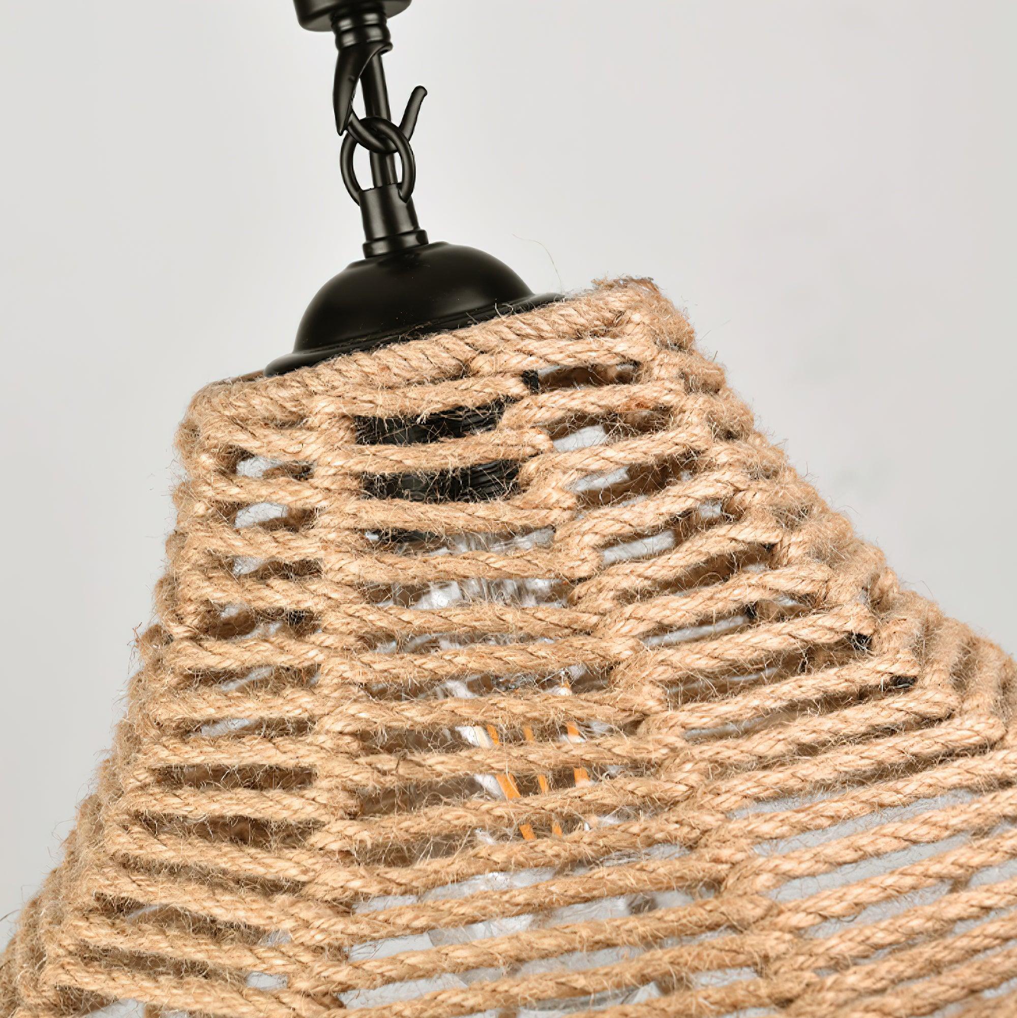 Retro Hemp Rope Interesting Pendant Light - Lumpaz