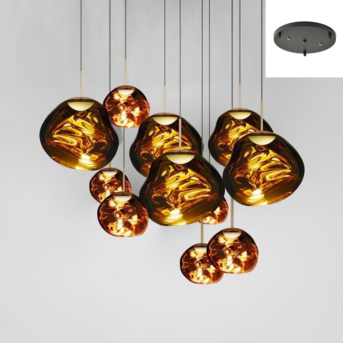 Multi Lava Round Pendant Lamp - Lumpaz