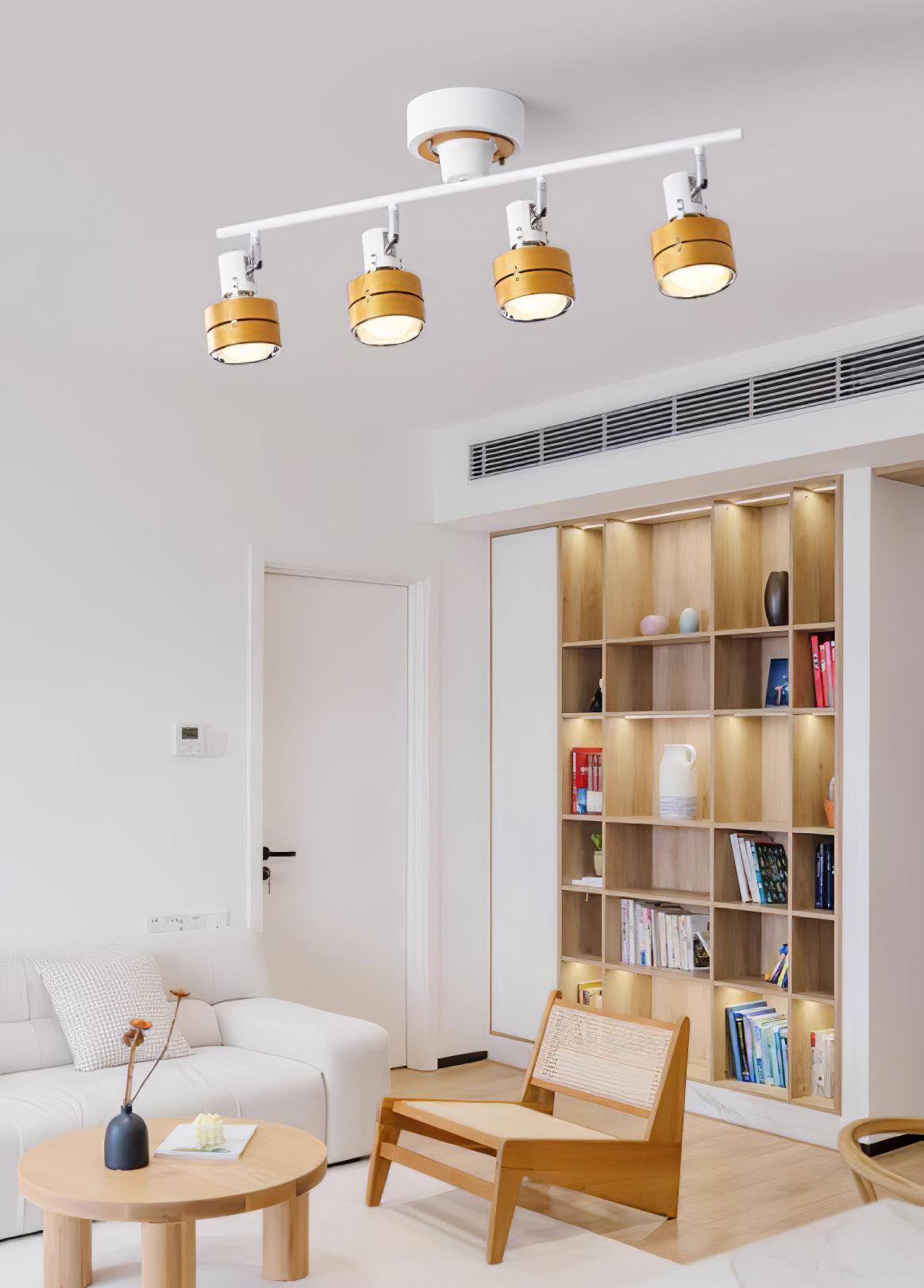 Wooden Adjustable Spot Ceiling Lamp - Lumpaz
