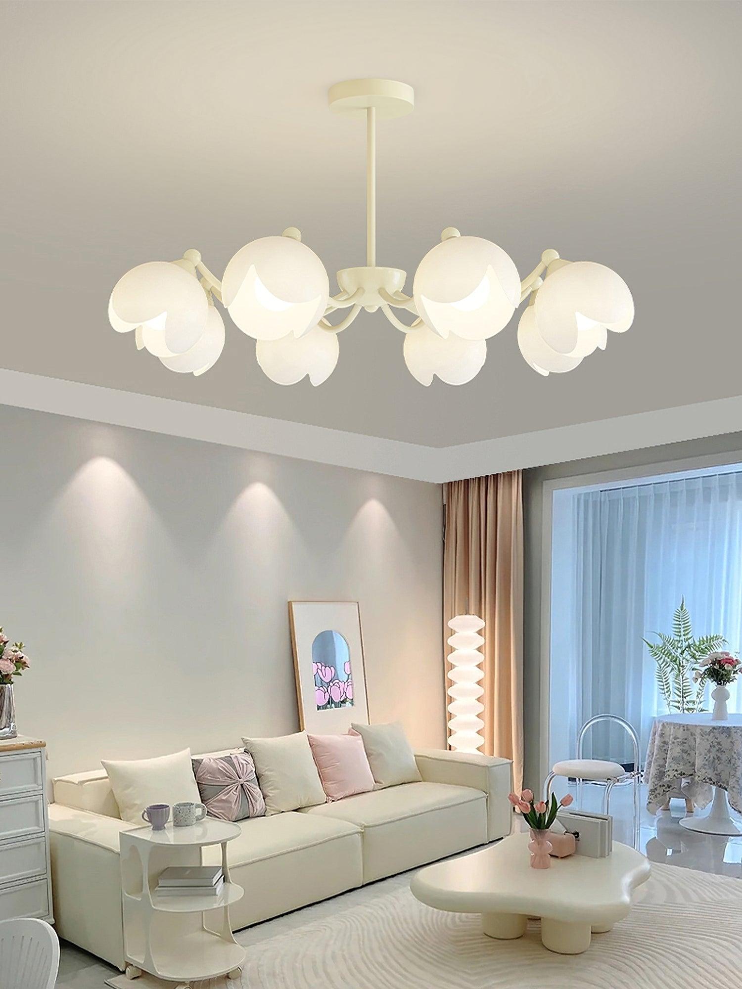 Murano Cream Chandelier - Lumpaz