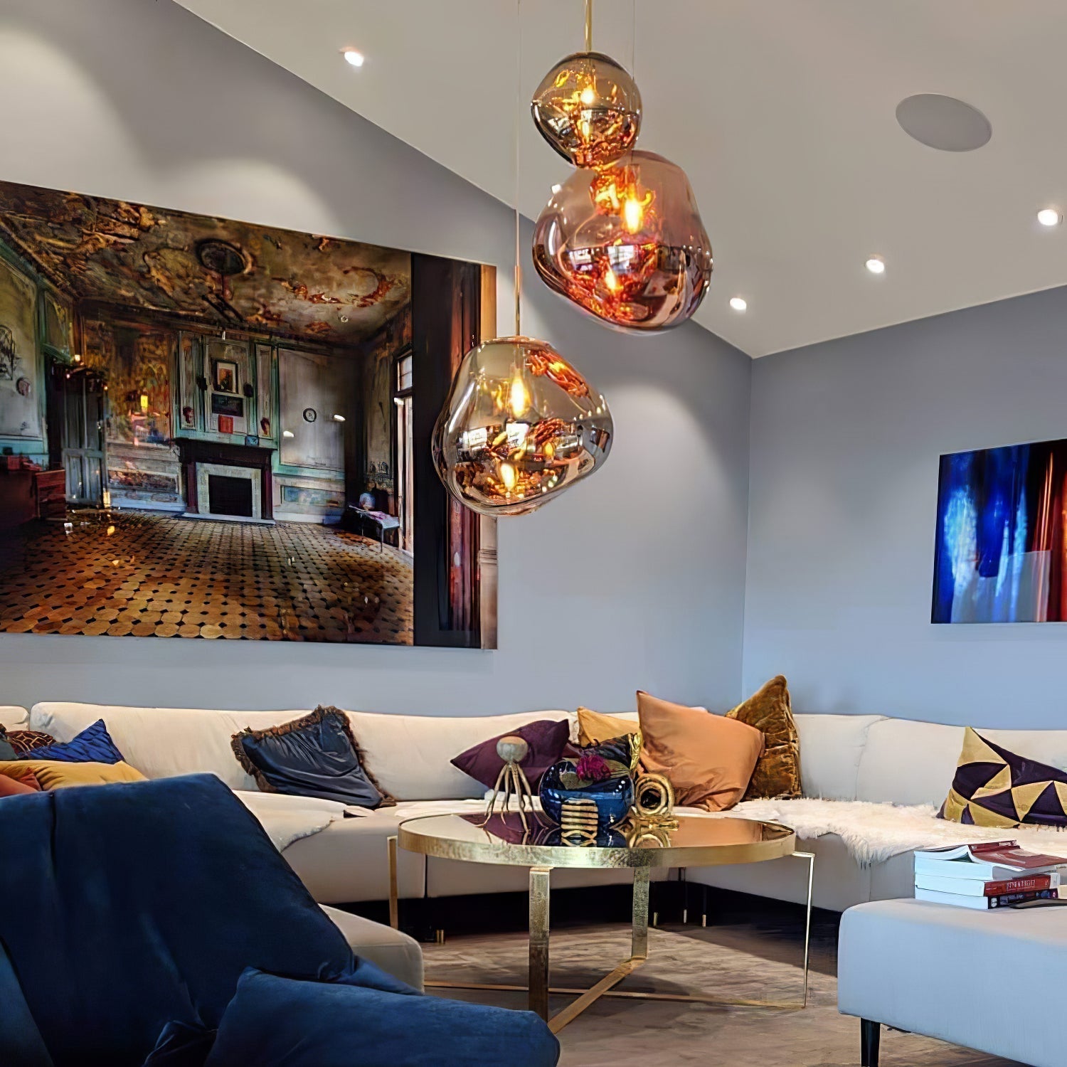 Multi Lava Round Pendant Lamp - Lumpaz