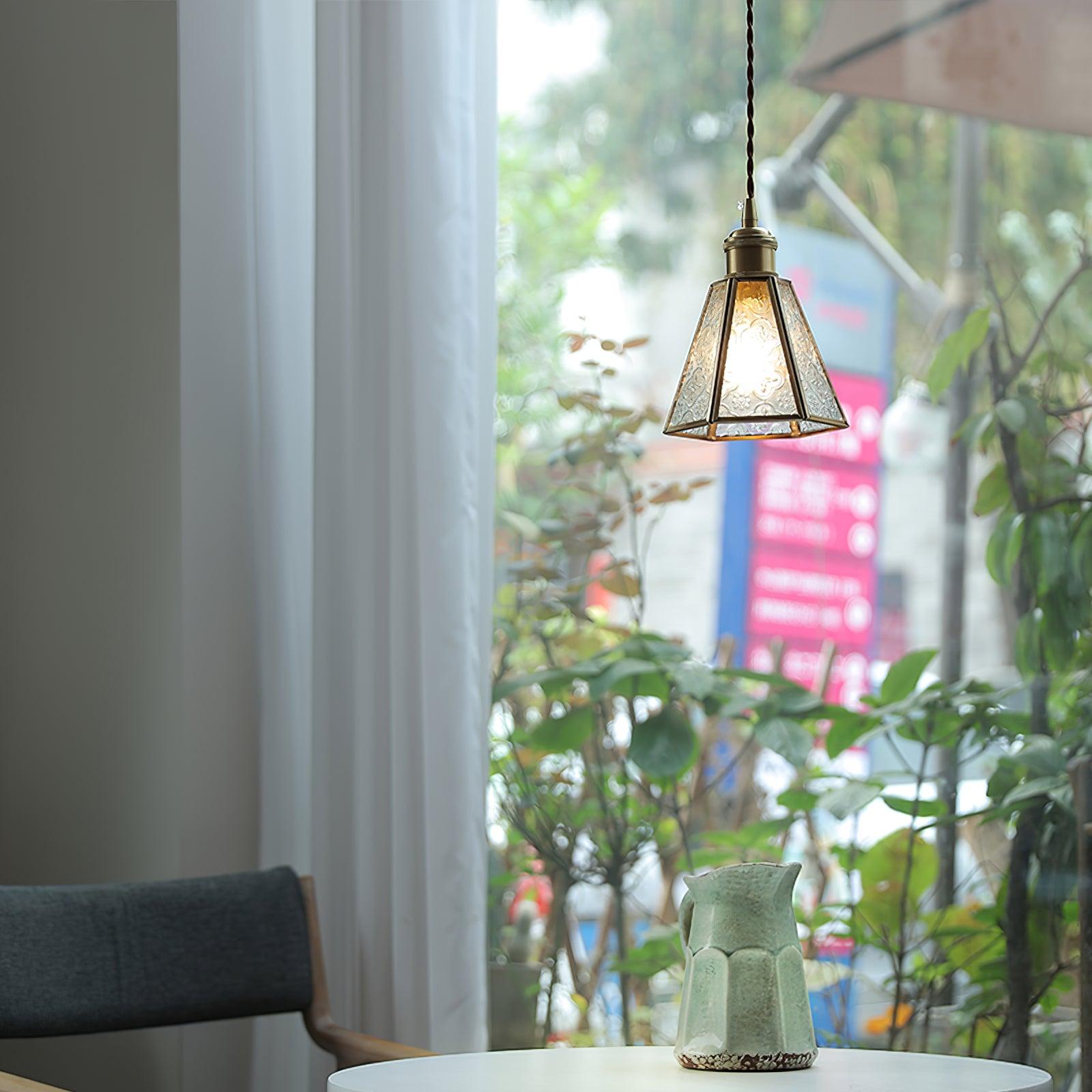 Patterned Glass Pendant Lamp - Lumpaz