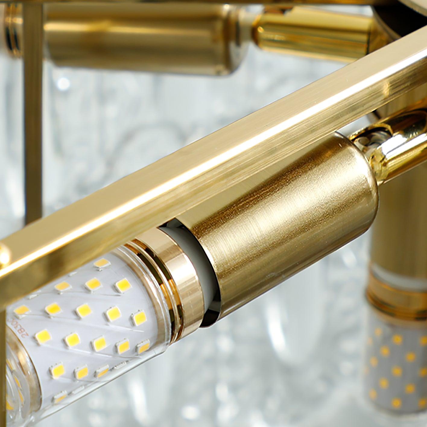 Decorative Pattern Glass Round Chandelier - Lumpaz