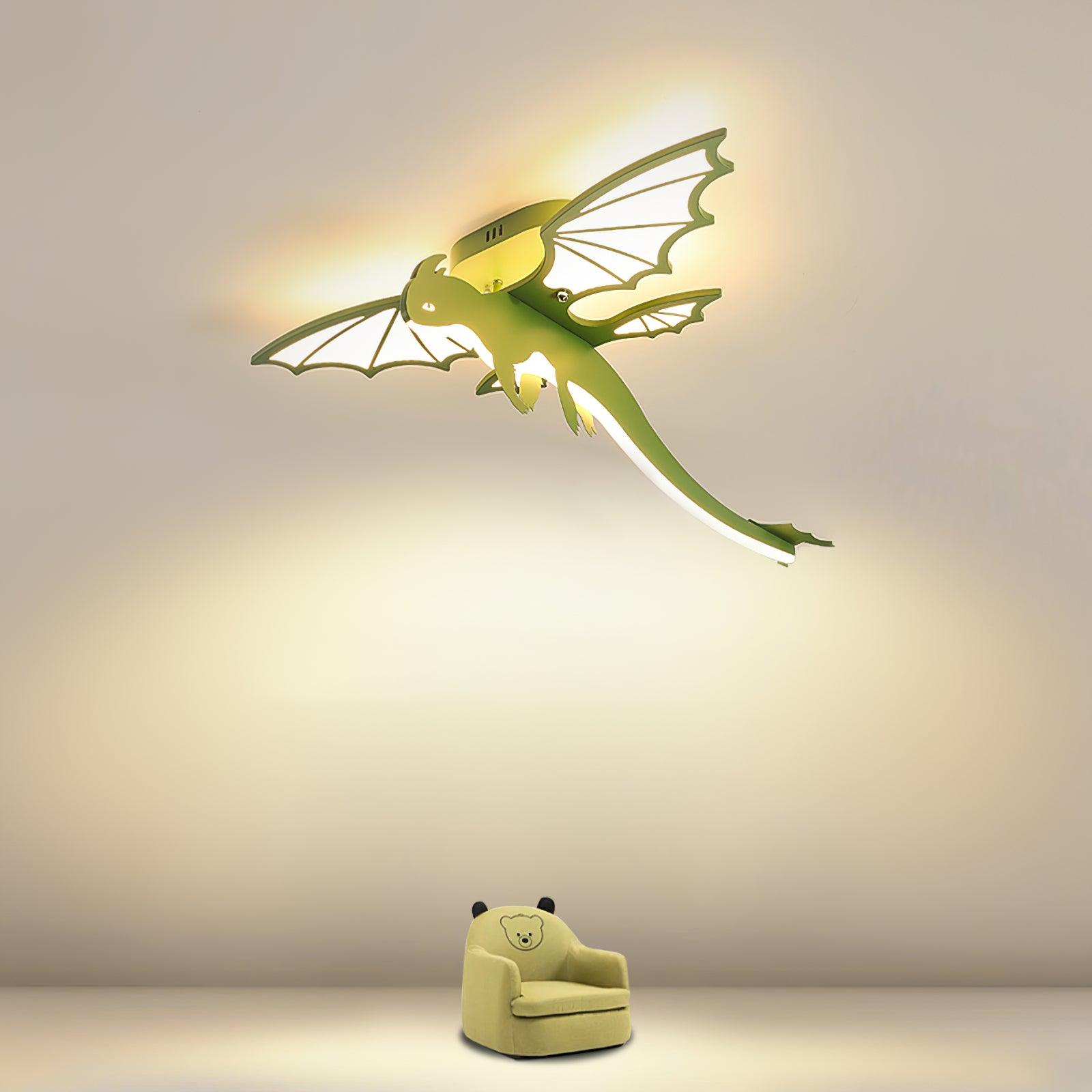 Green Dinosaur Ceiling Light - Lumpaz