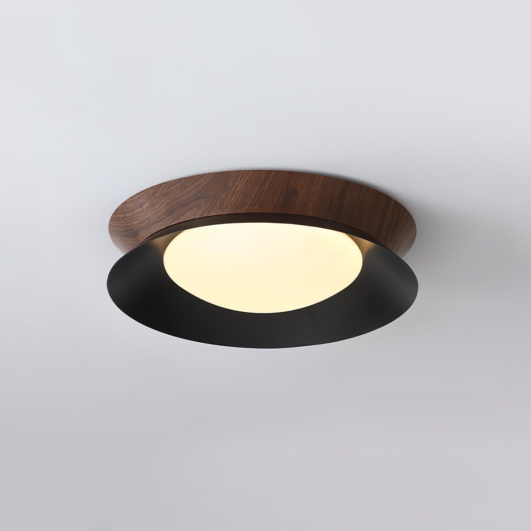 Wood Grain Round Ceiling Light - Lumpaz