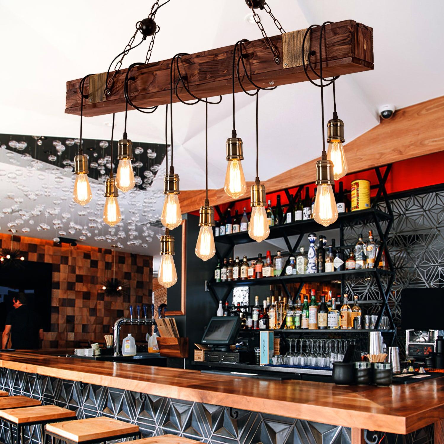 Wood Hanging Multi Chandelier - Lumpaz