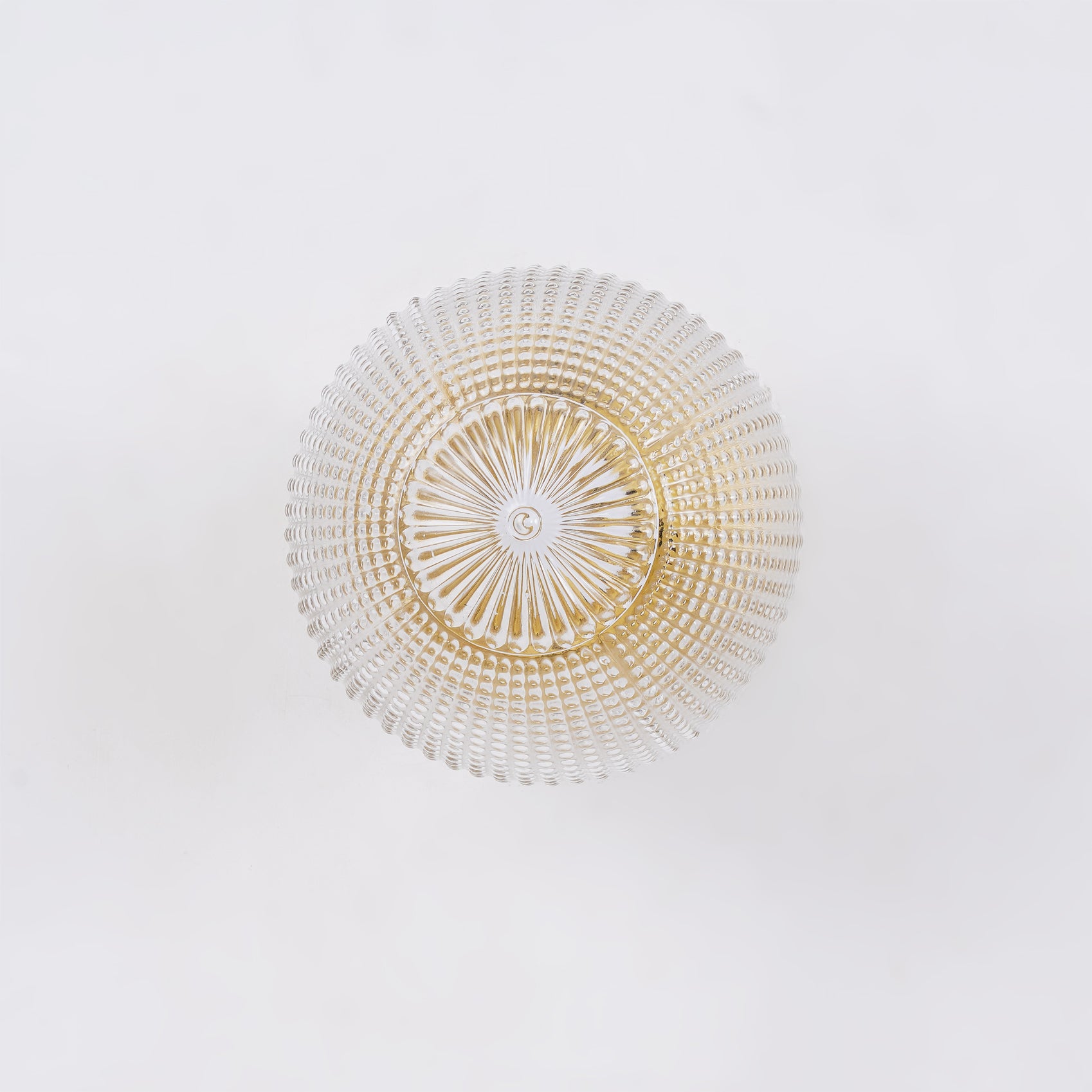 Reeded Globe Flush Ceiling Light - Lumpaz