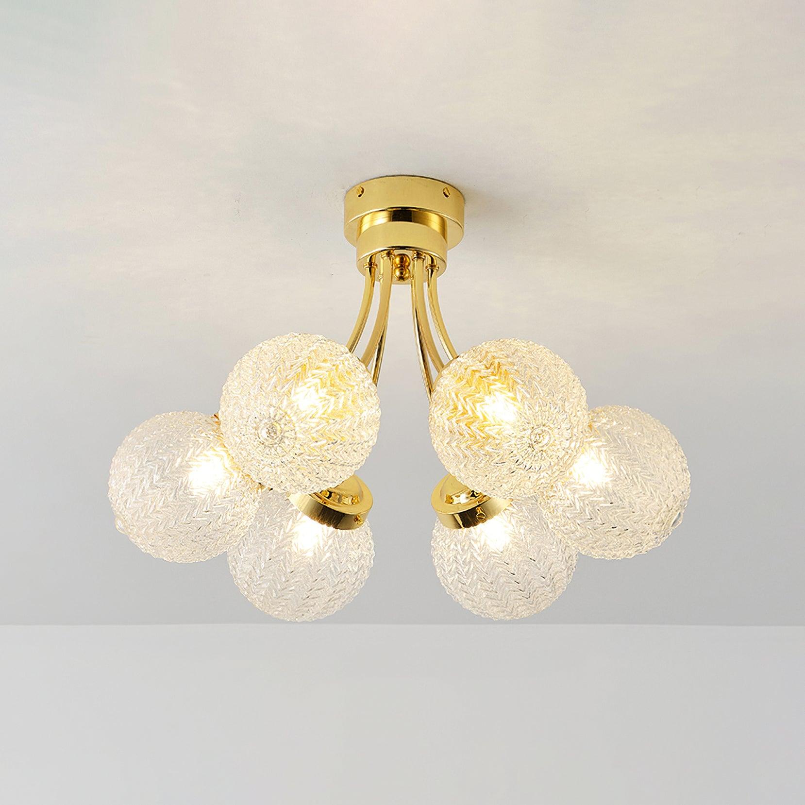 Carved Glass Ceiling Lamp - Lumpaz