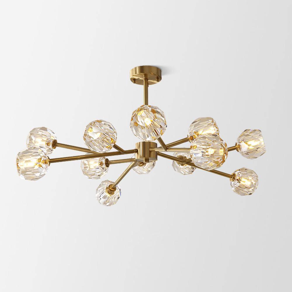 Crystal Ball Round Cluster Chandelier - Lumpaz