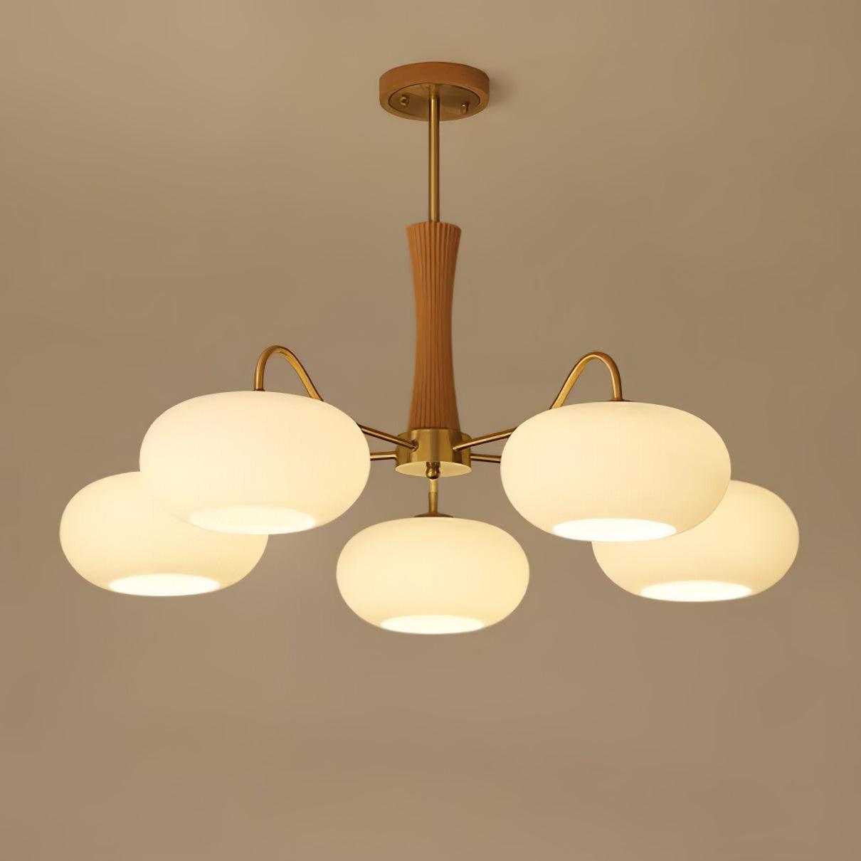 Brass Wooden Persimmon Ceiling Lamp - Lumpaz