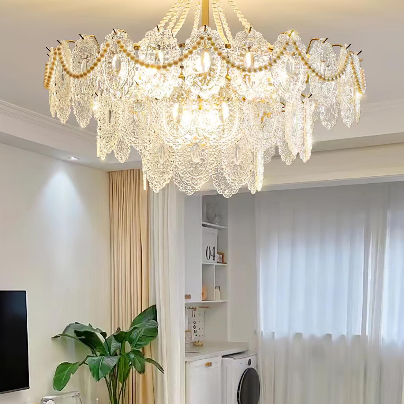 Pearls Glass Chandelier - Lumpaz