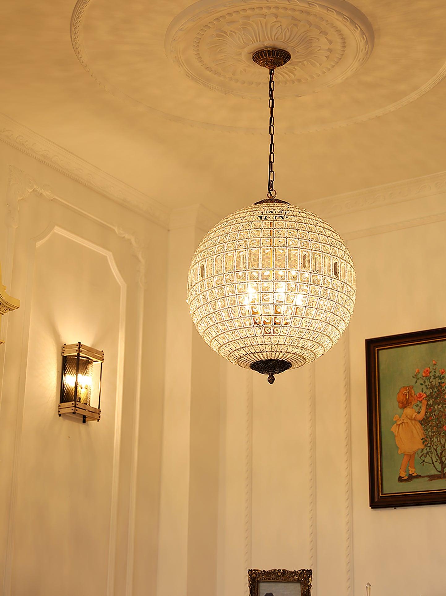 Traditional Gold Globe Chandelier - Lumpaz