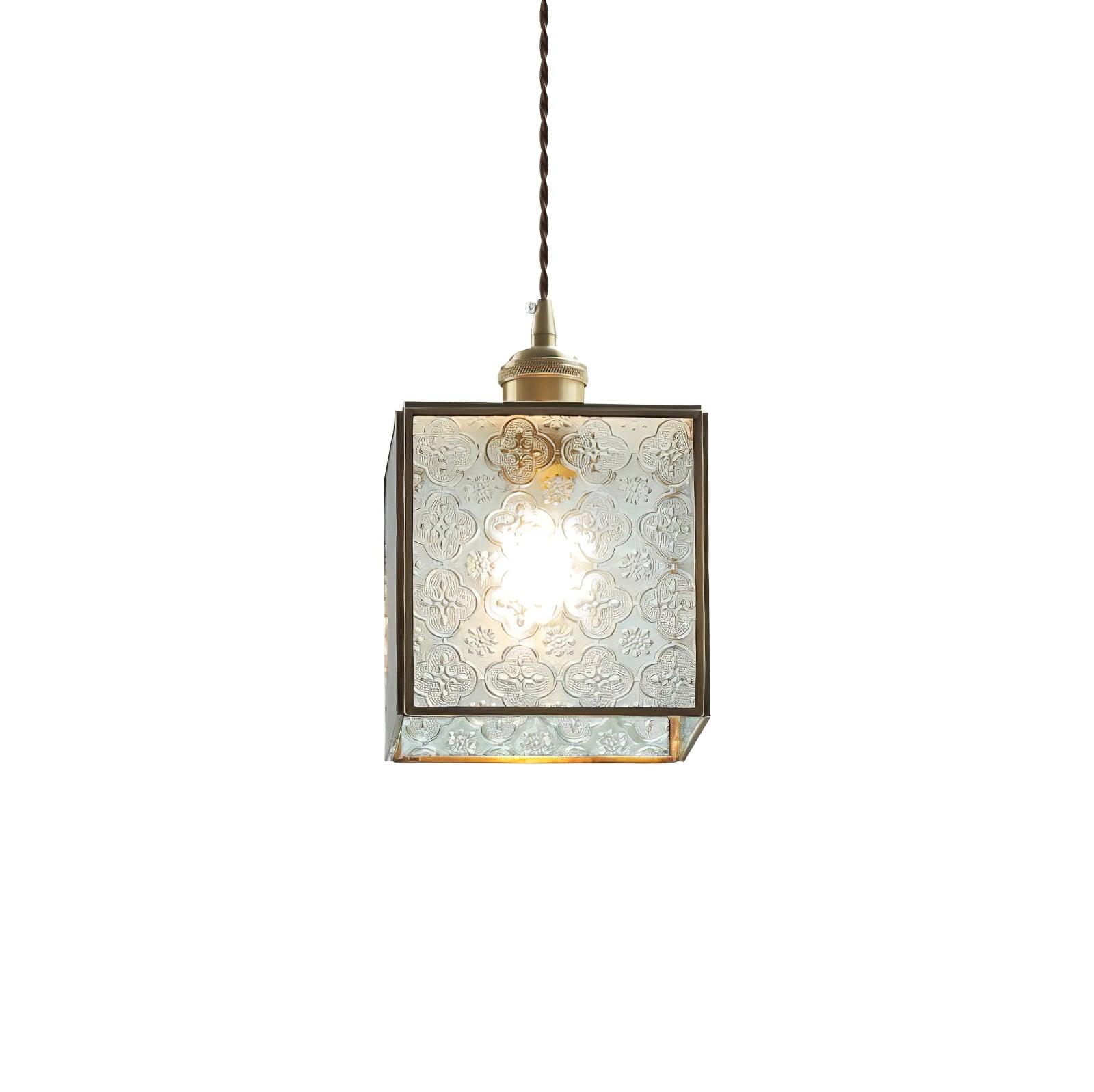 Patterned Glass Pendant Lamp - Lumpaz