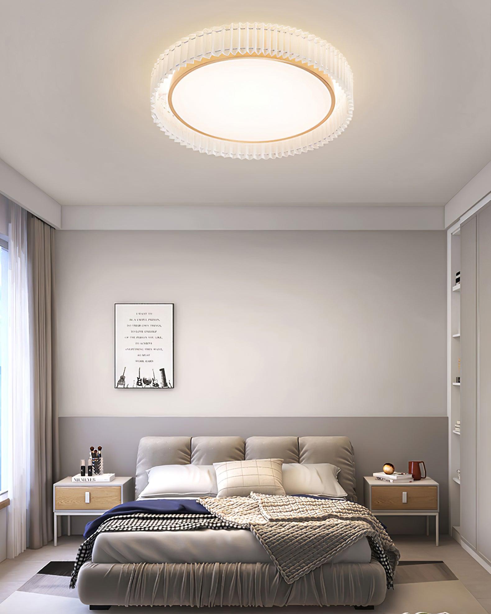 Round Pleated Ceiling Lamp - Lumpaz