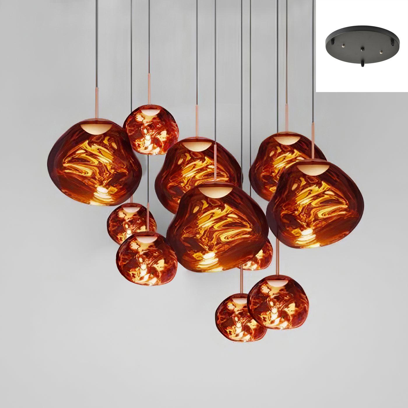 Multi Lava Round Pendant Lamp - Lumpaz