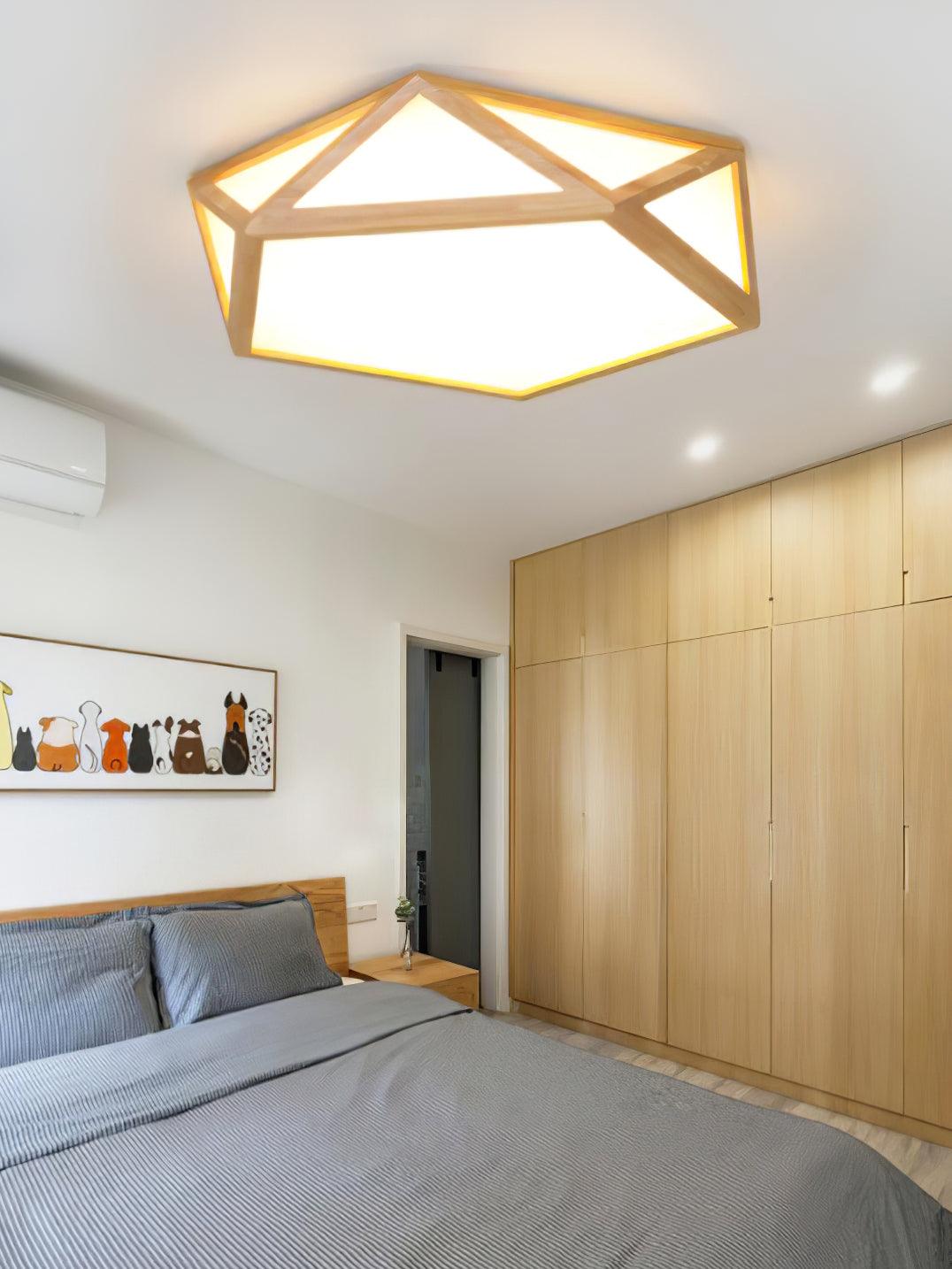 Diamond Wooden Ceiling Lamp - Lumpaz