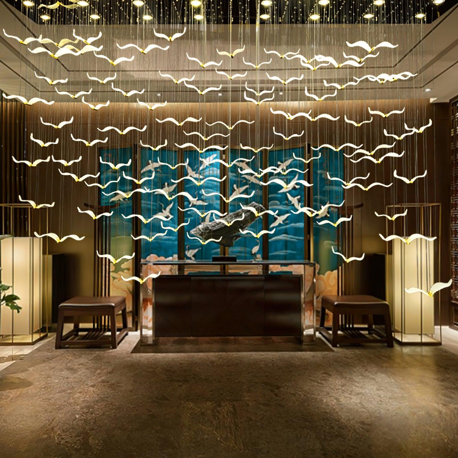 Large Seagull Chandelier - Lumpaz