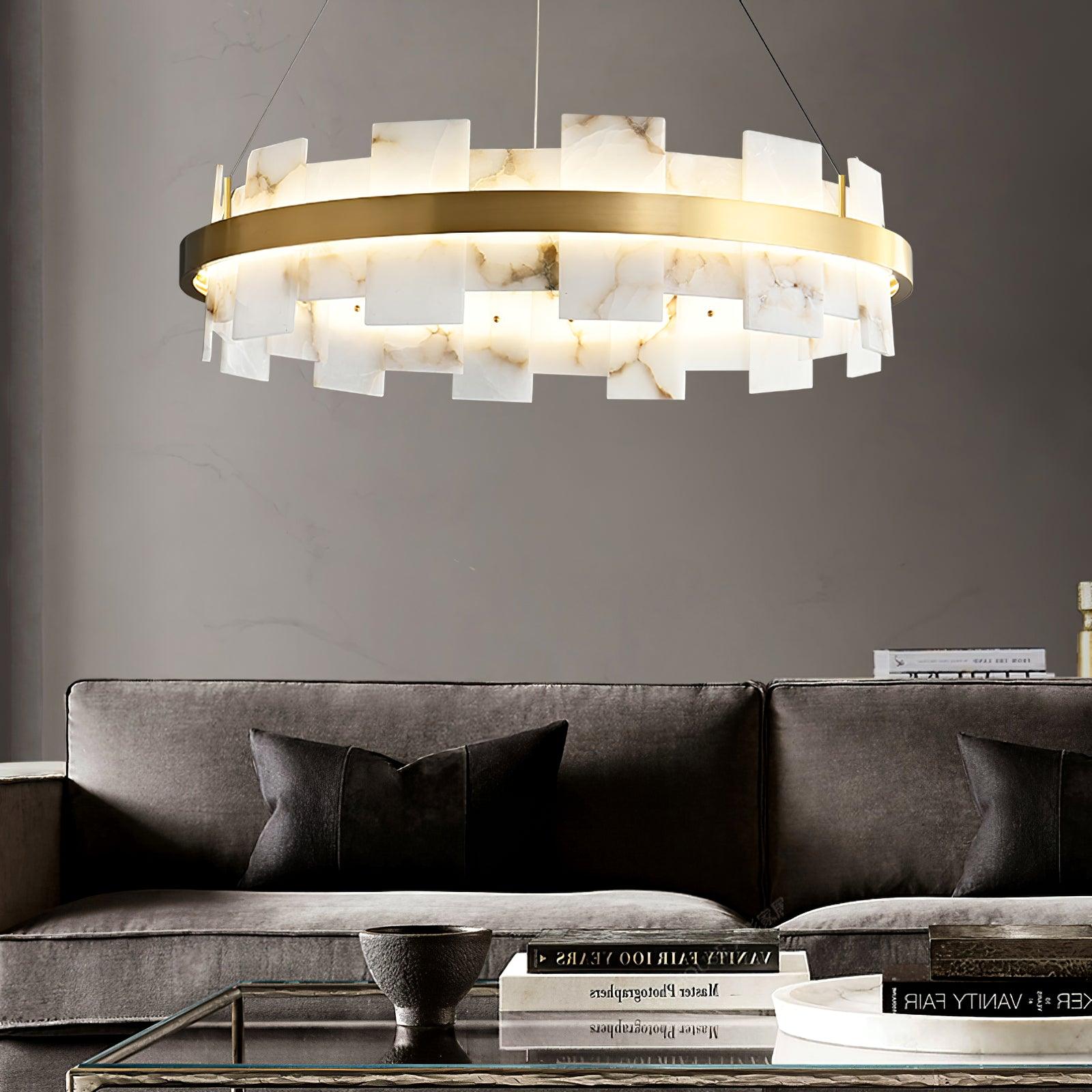 Alabaster Halo Chandelier - Lumpaz