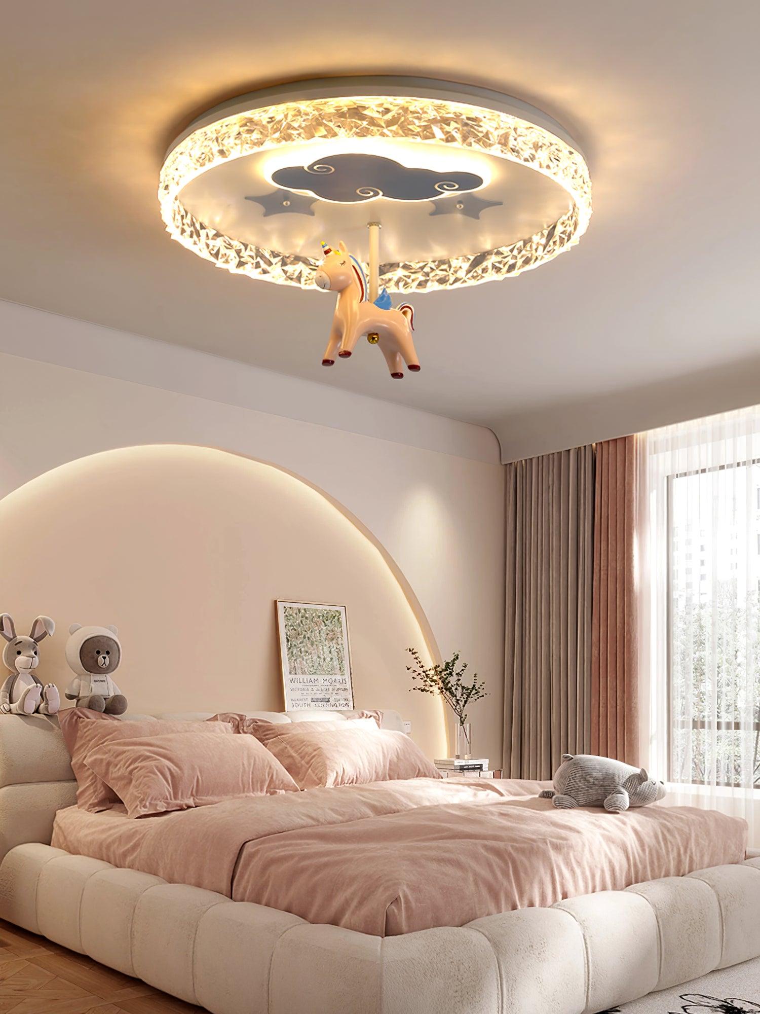 Round Carousel Children's Ceiling Lamp - Lumpaz