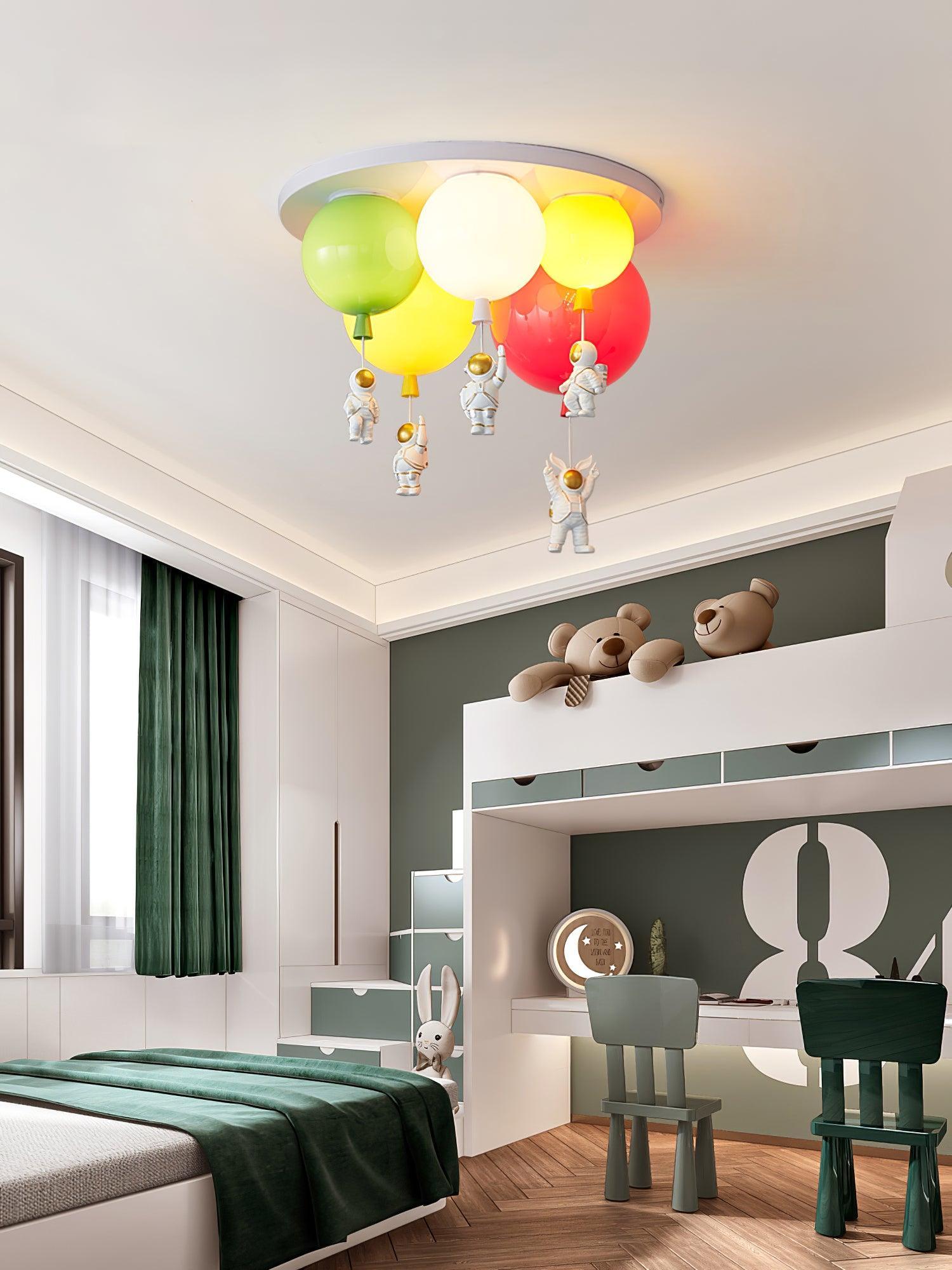 Astronaut Glossy Balloon Ceiling Lamp - Lumpaz