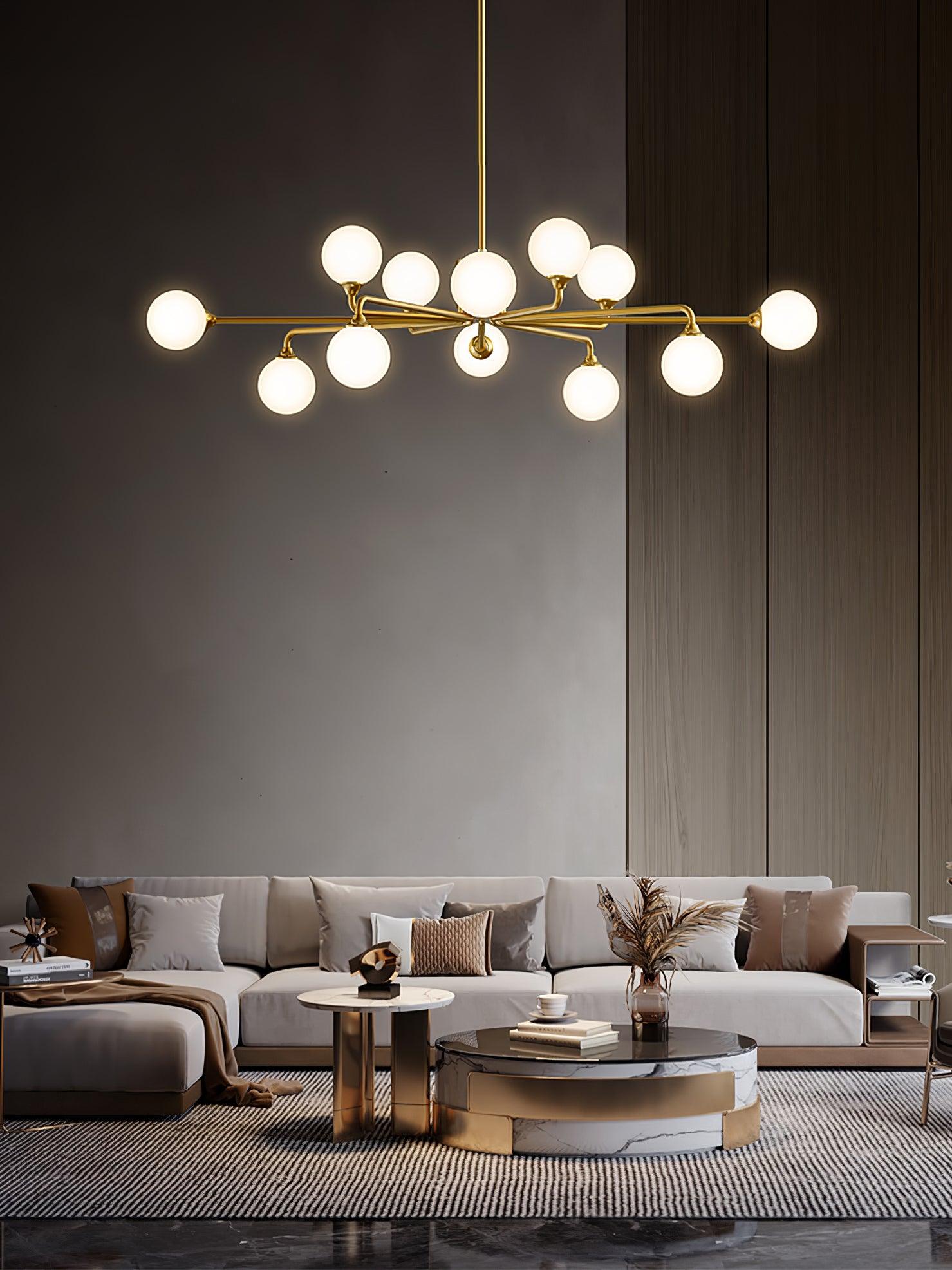 Staggered Glass Globes Chandelier - Lumpaz
