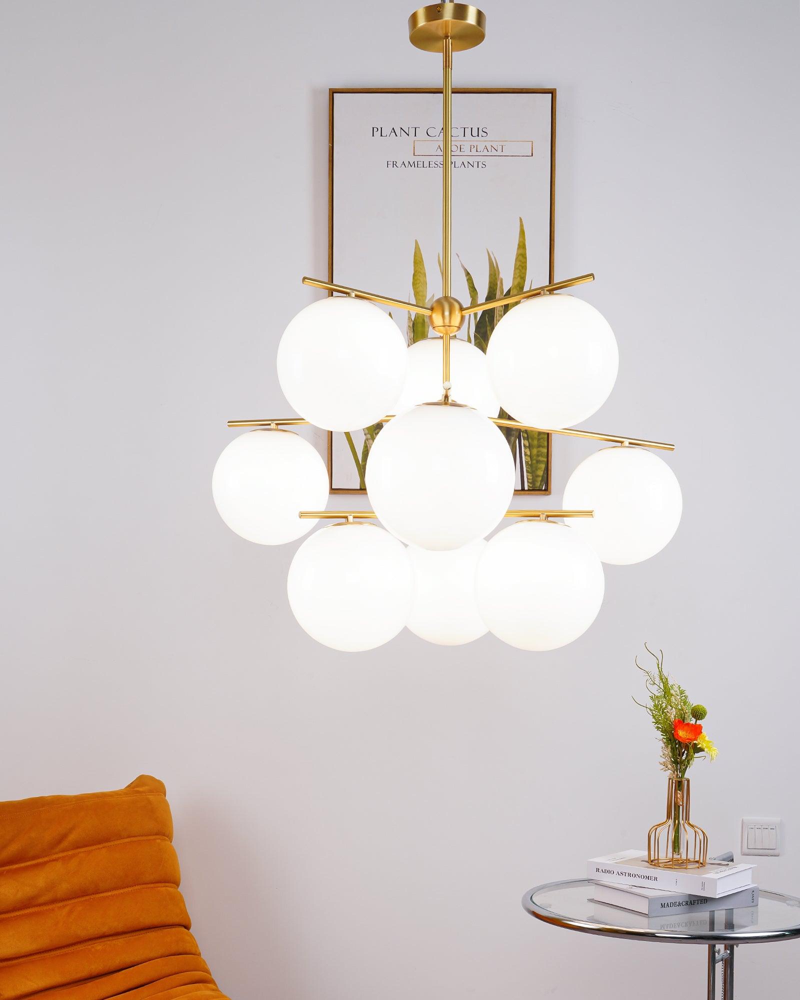 Sphere & Stem Chandelier - Lumpaz