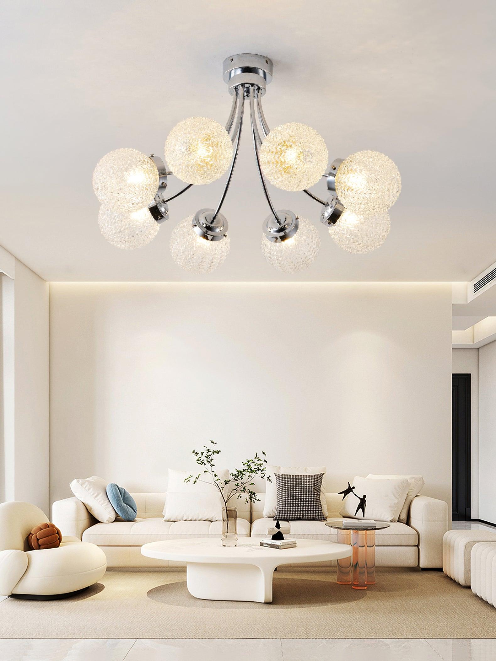 Carved Glass Ceiling Lamp - Lumpaz