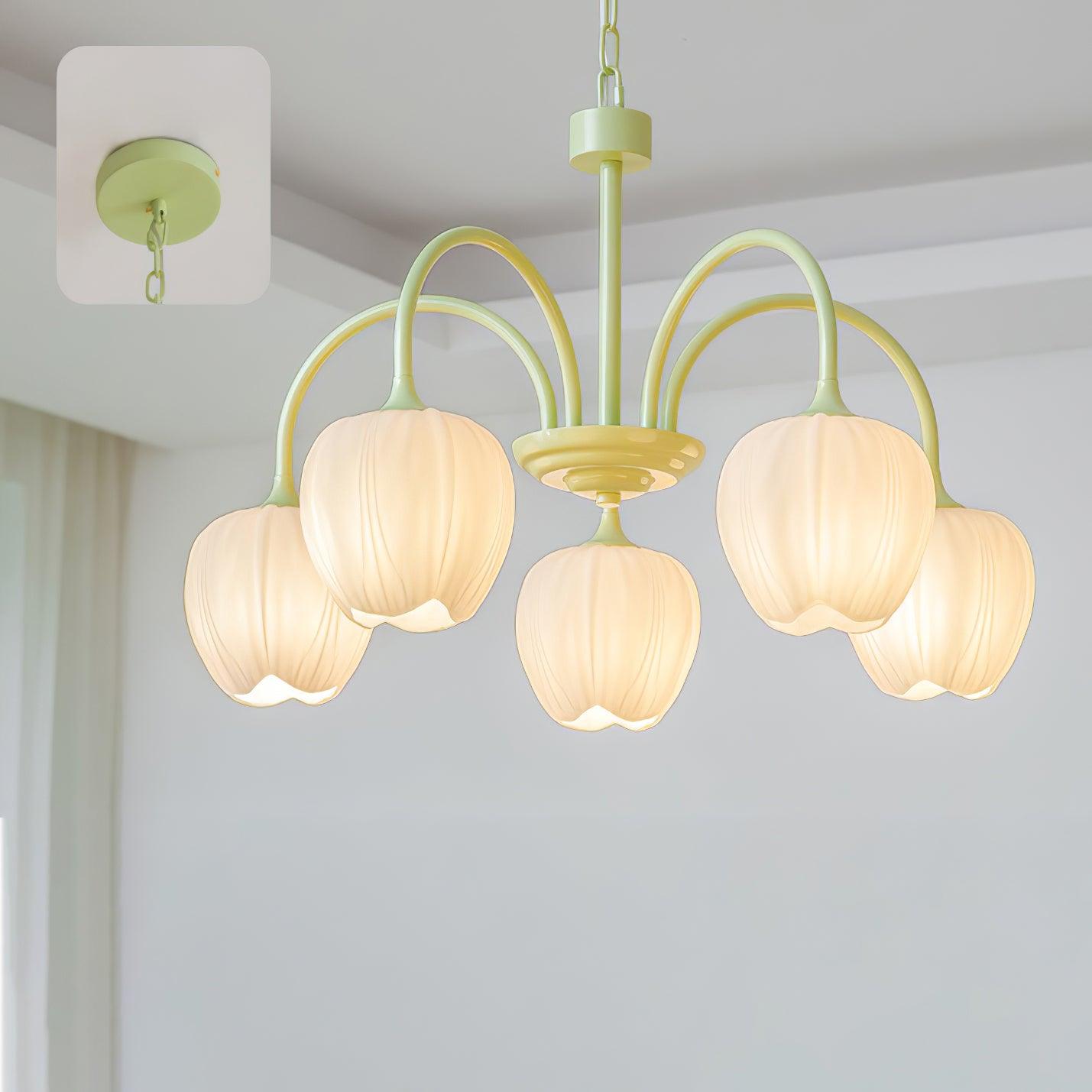 Tulip Matcha Chandelier - Lumpaz