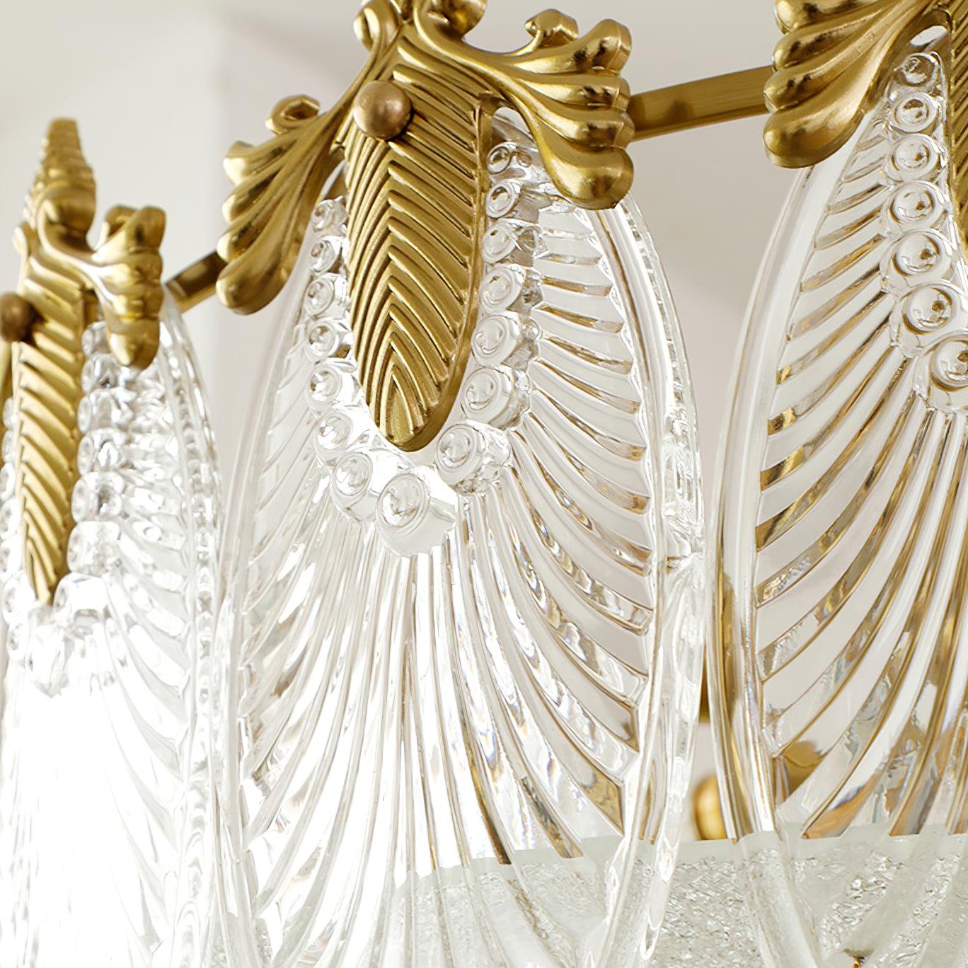 Decorative Pattern Glass Round Chandelier - Lumpaz