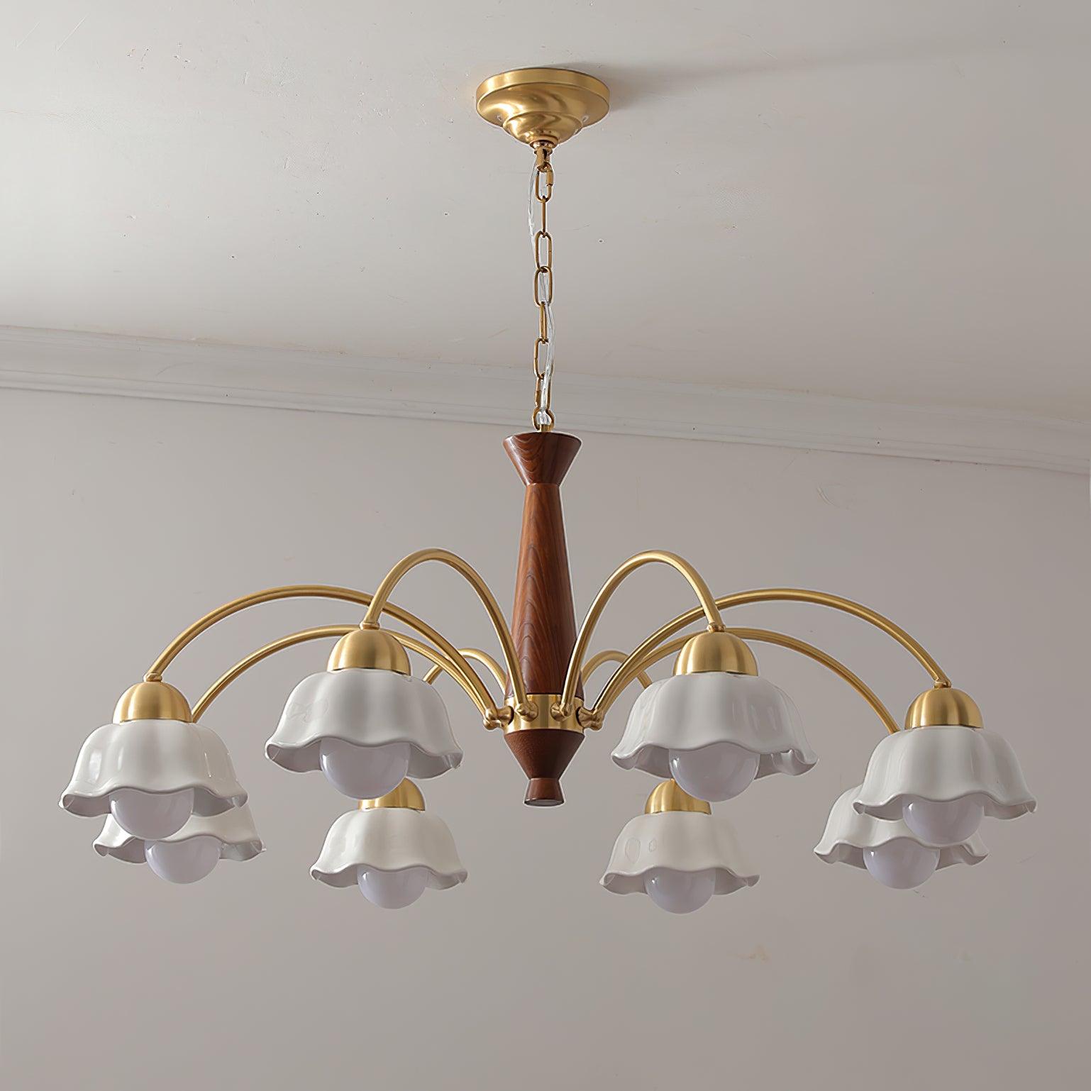 Swedish Modern Brass Chandelier - Lumpaz