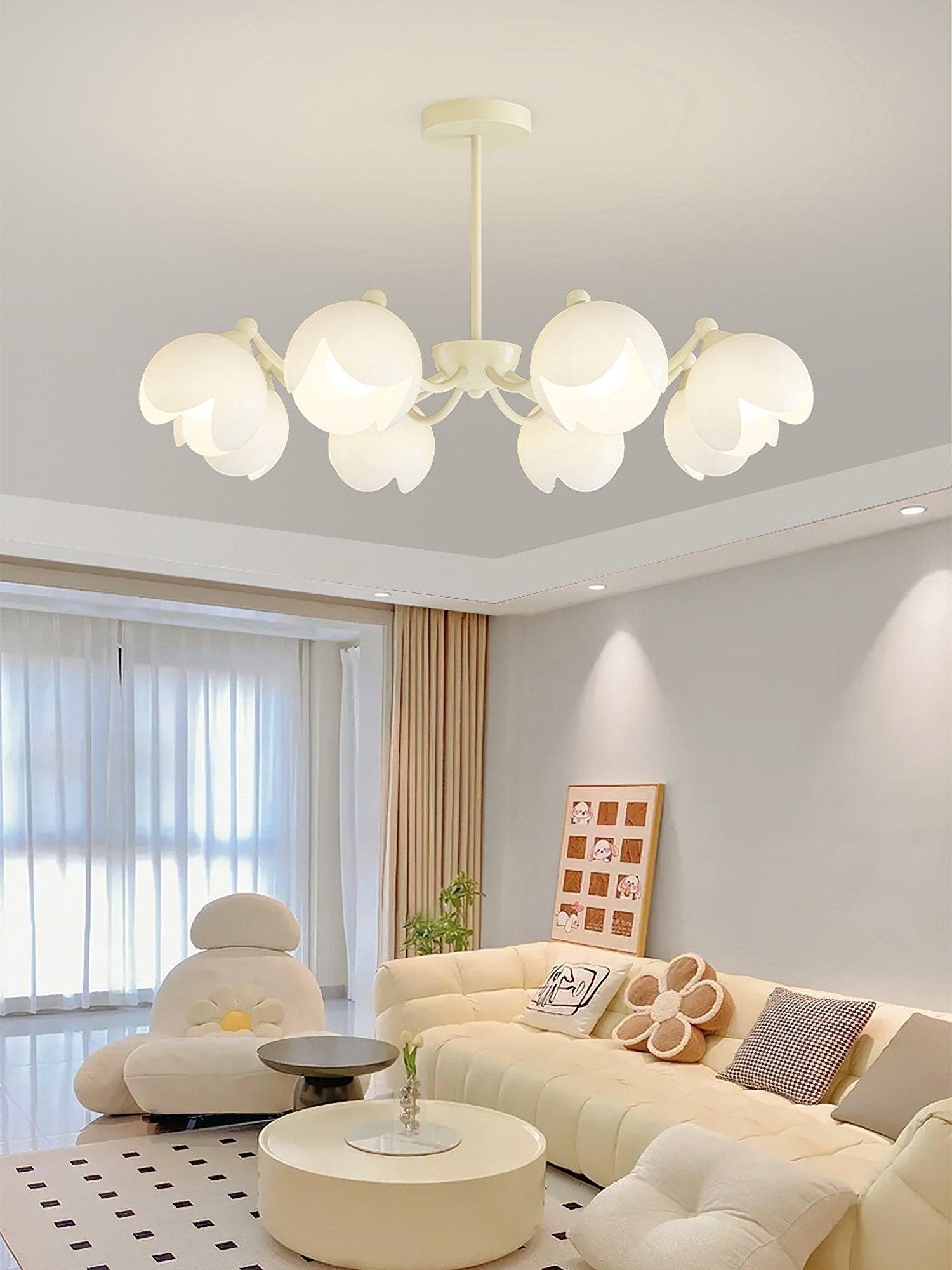 Murano Cream Chandelier - Lumpaz