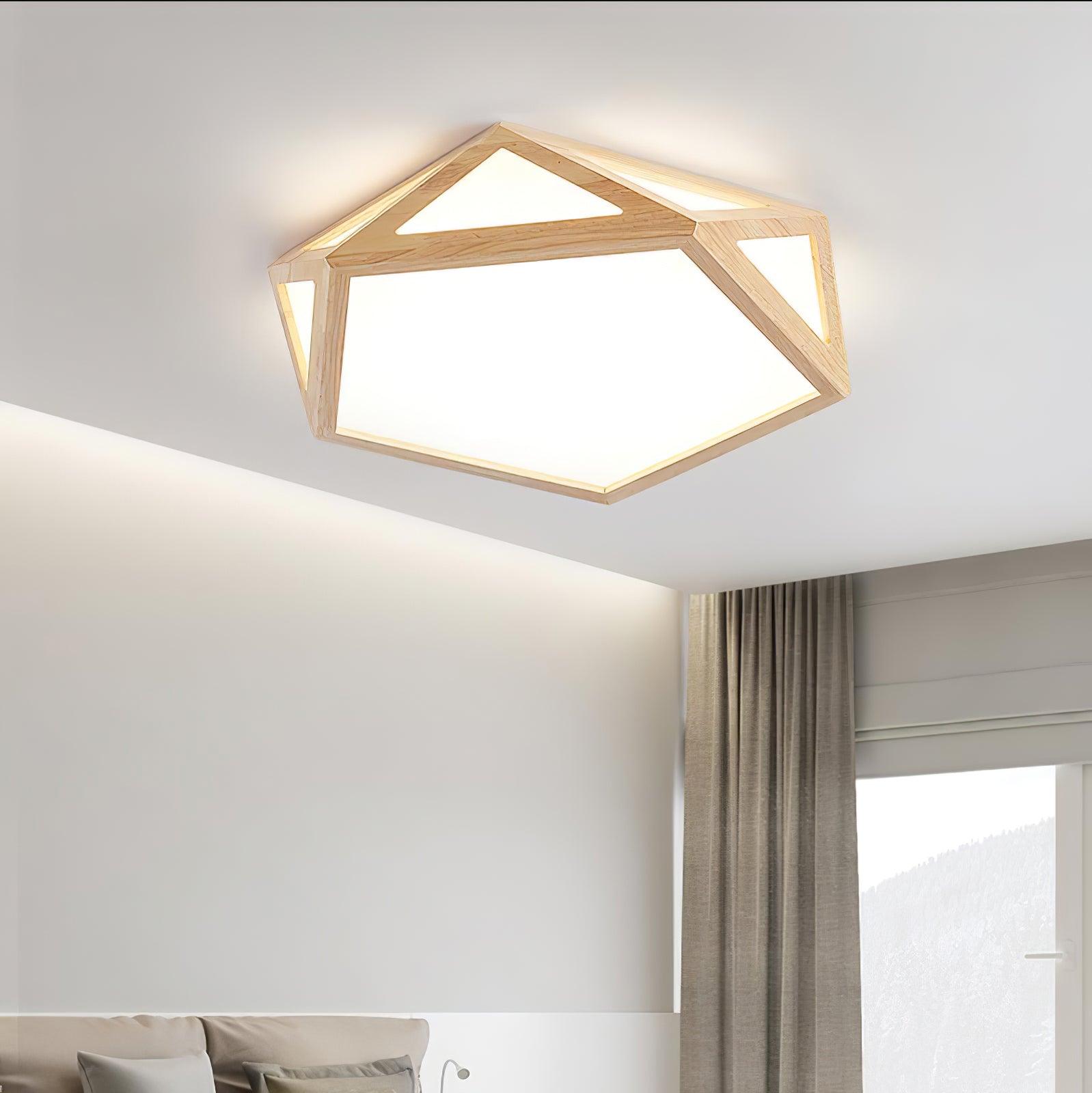 Diamond Wooden Ceiling Lamp - Lumpaz