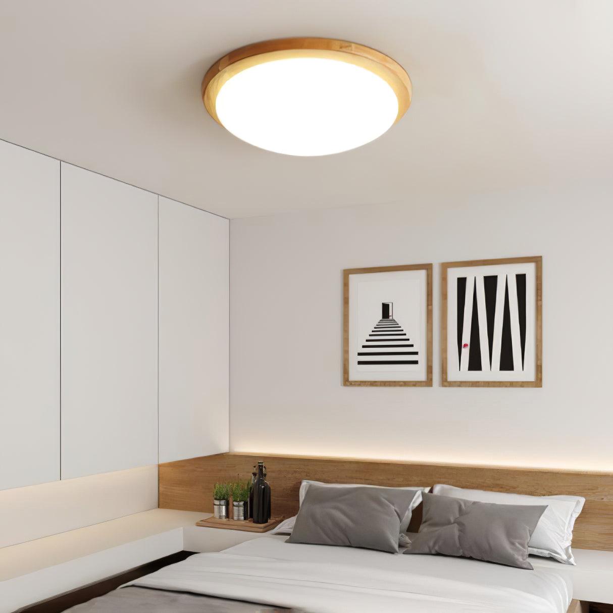 Drum Wood Ceiling Lamp - Lumpaz