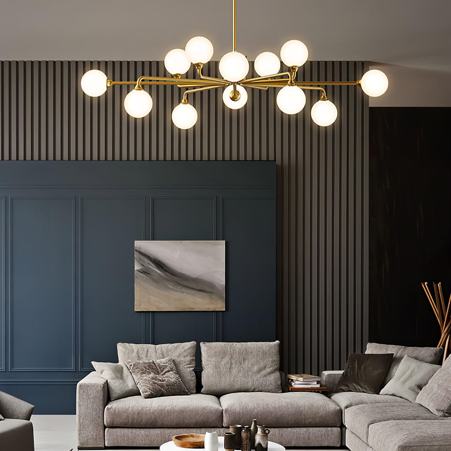 Staggered Glass Globes Chandelier - Lumpaz